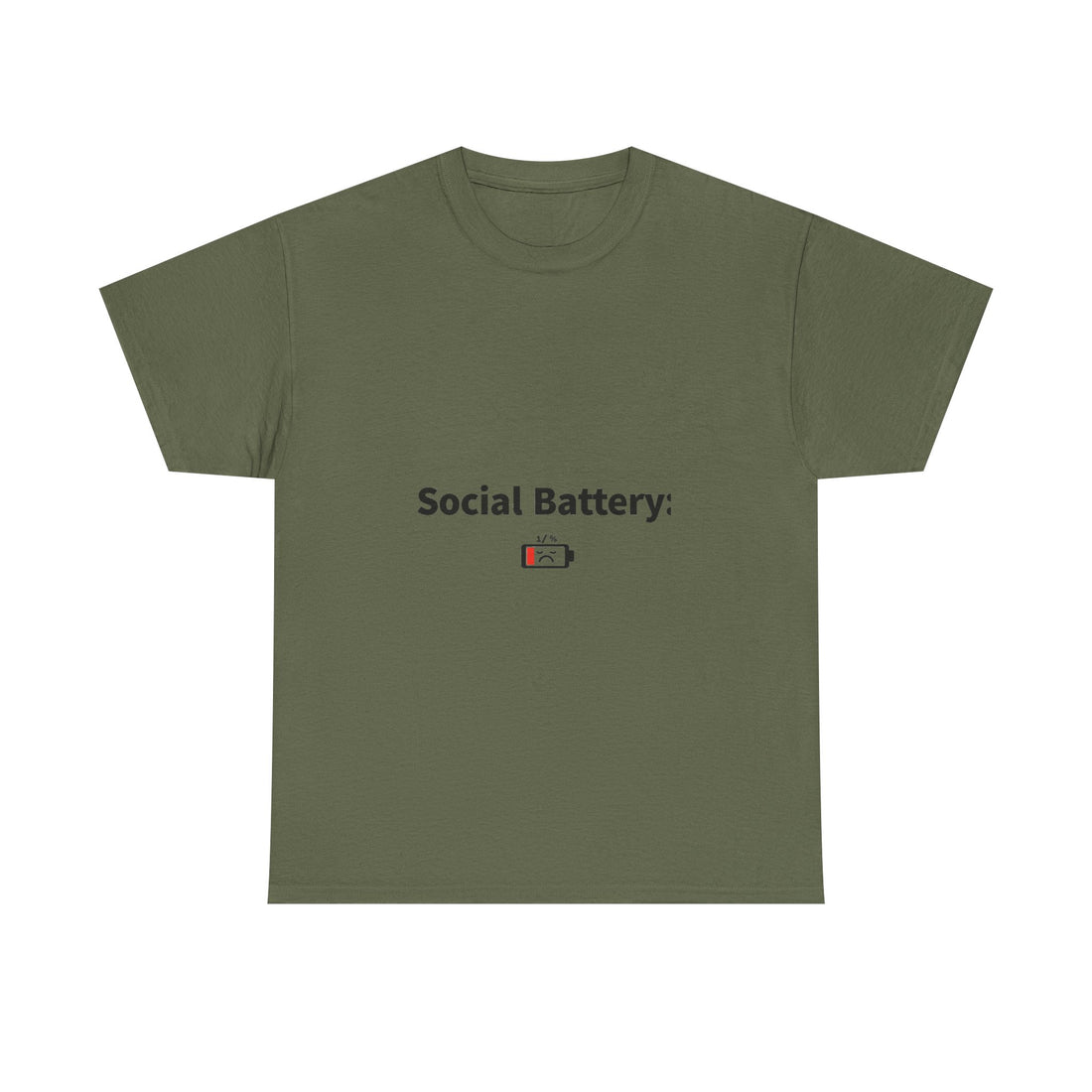 Social Battery Low  Funny Introvert T‑Shirt