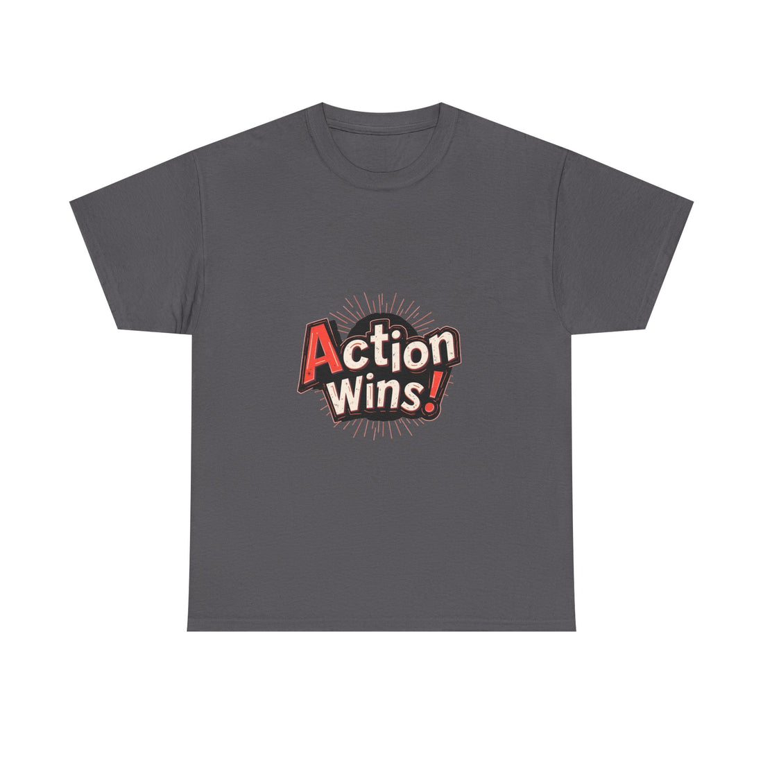 'Action Wins!' Vintage Bold Motivational T-Shirt