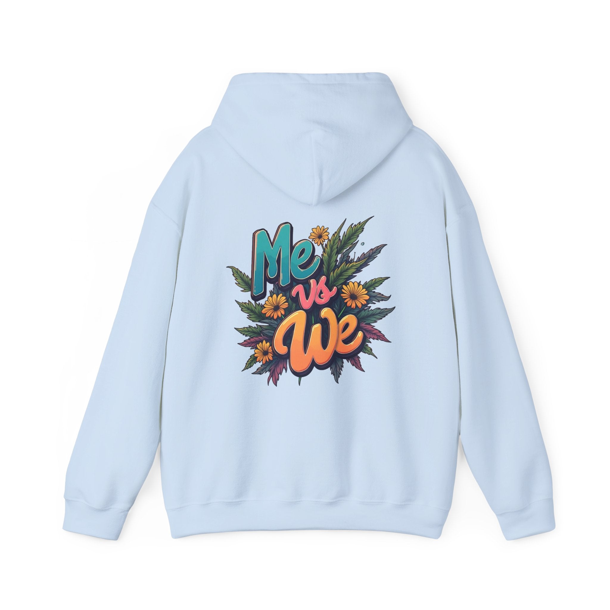 'Me vs We' Floral Hoodie Retro Sunflower Unity Hooded Sweatshirt