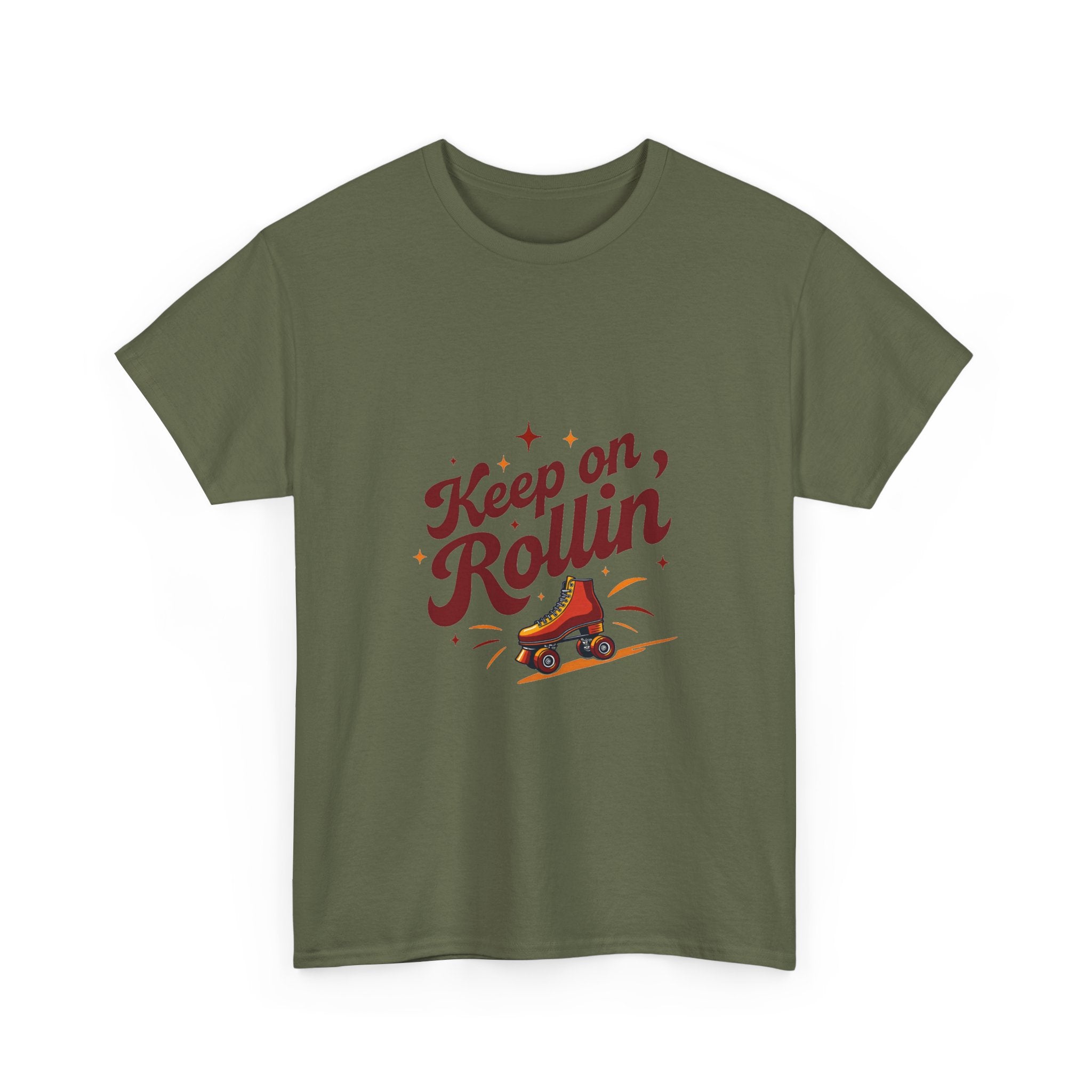 'Keep on Rollin' Tee Retro Roller Skate Graphic T-Shirt