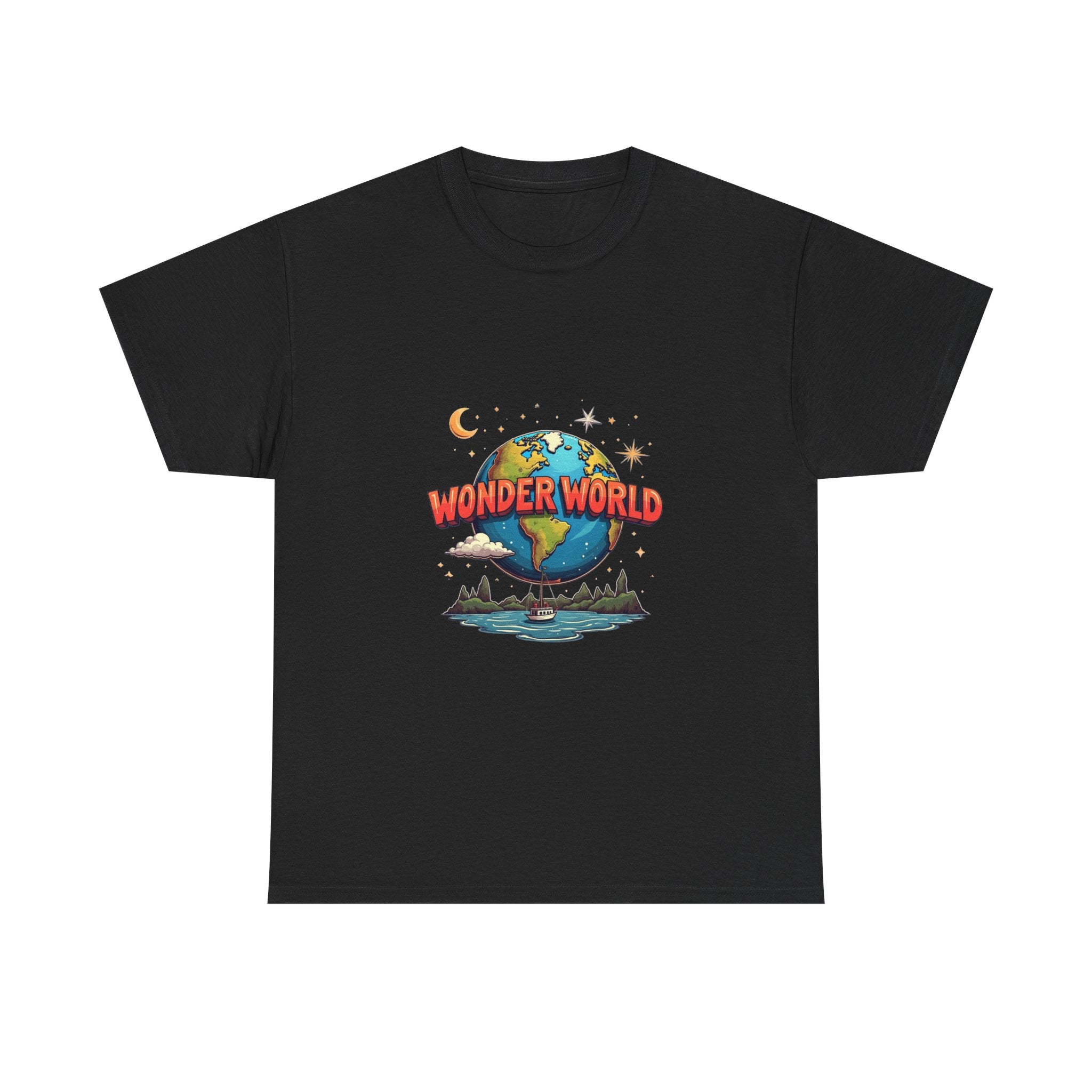 Wonder World Retro Graphic Earth & Nature Adventure T-Shirt