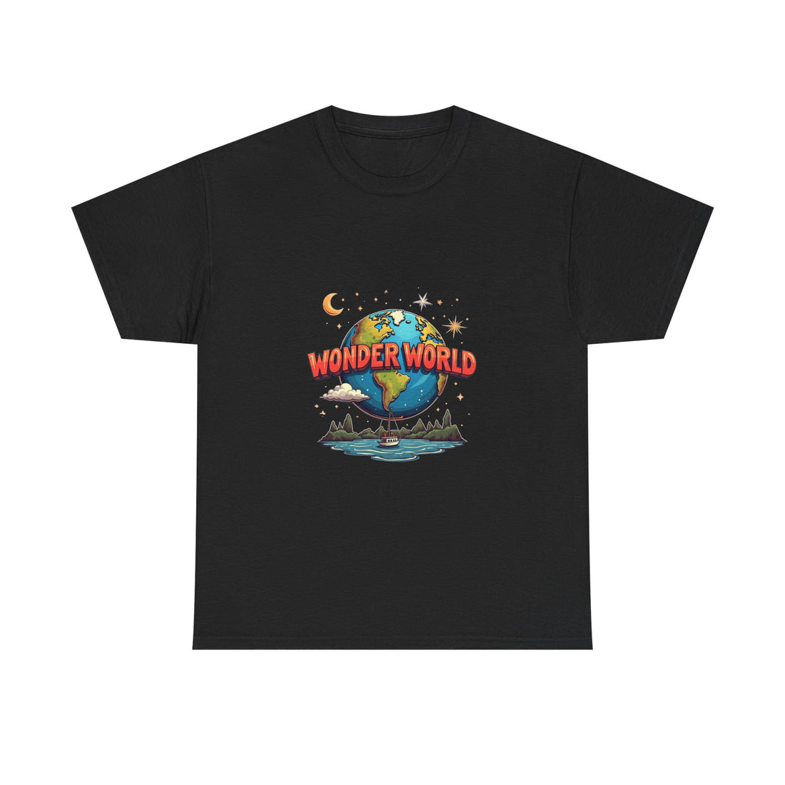 Wonder World Retro Graphic Earth & Nature Adventure T-Shirt