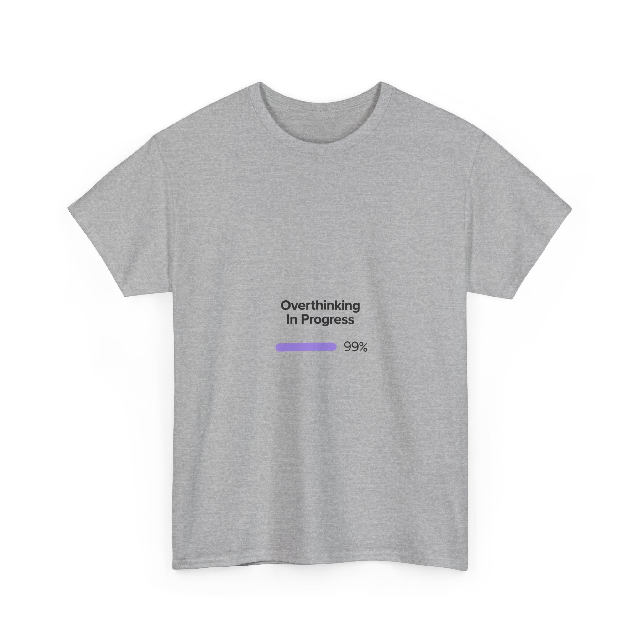 'Overthinking In Progres' Loading Bar Graphic T‑Shirt
