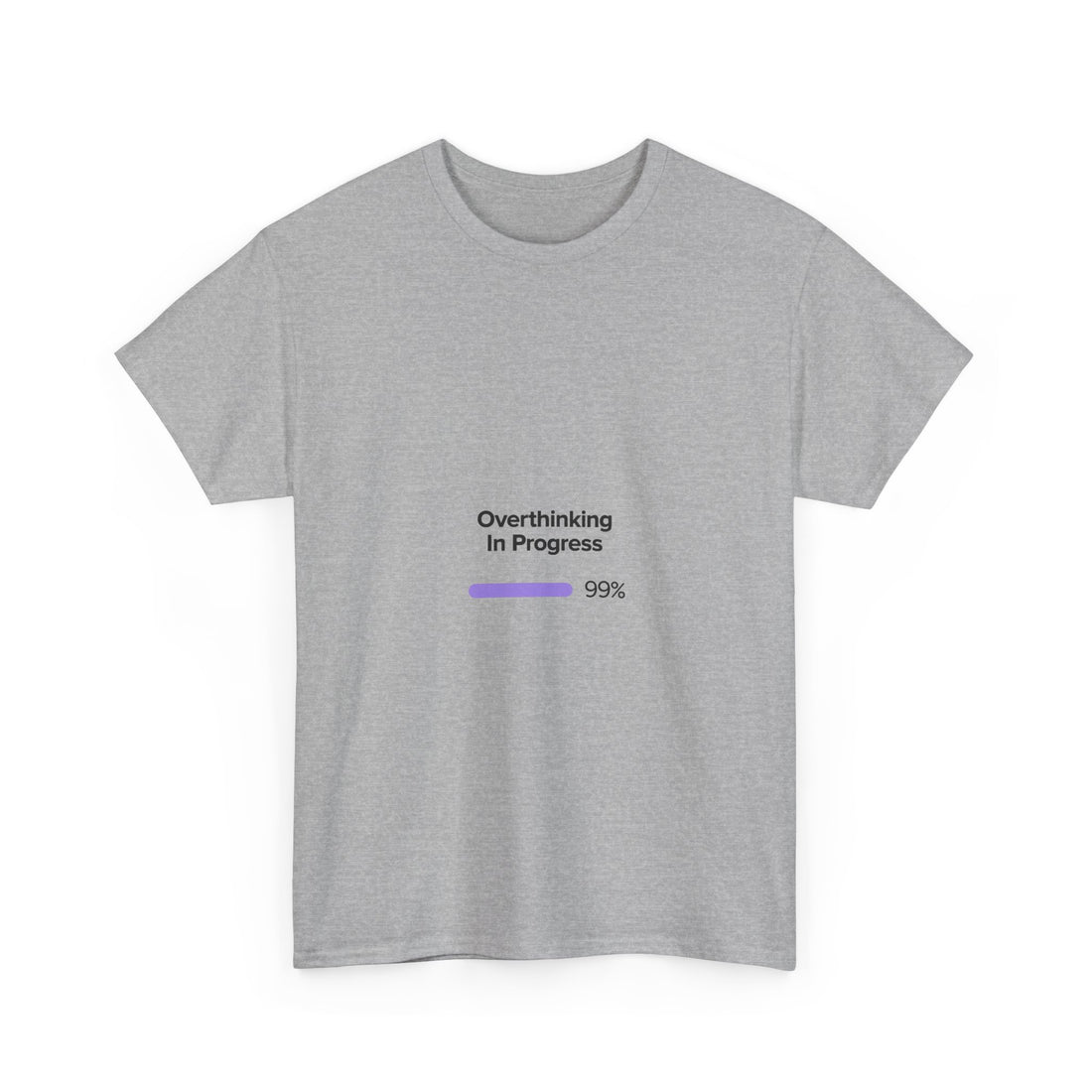 'Overthinking In Progres' Loading Bar Graphic T‑Shirt