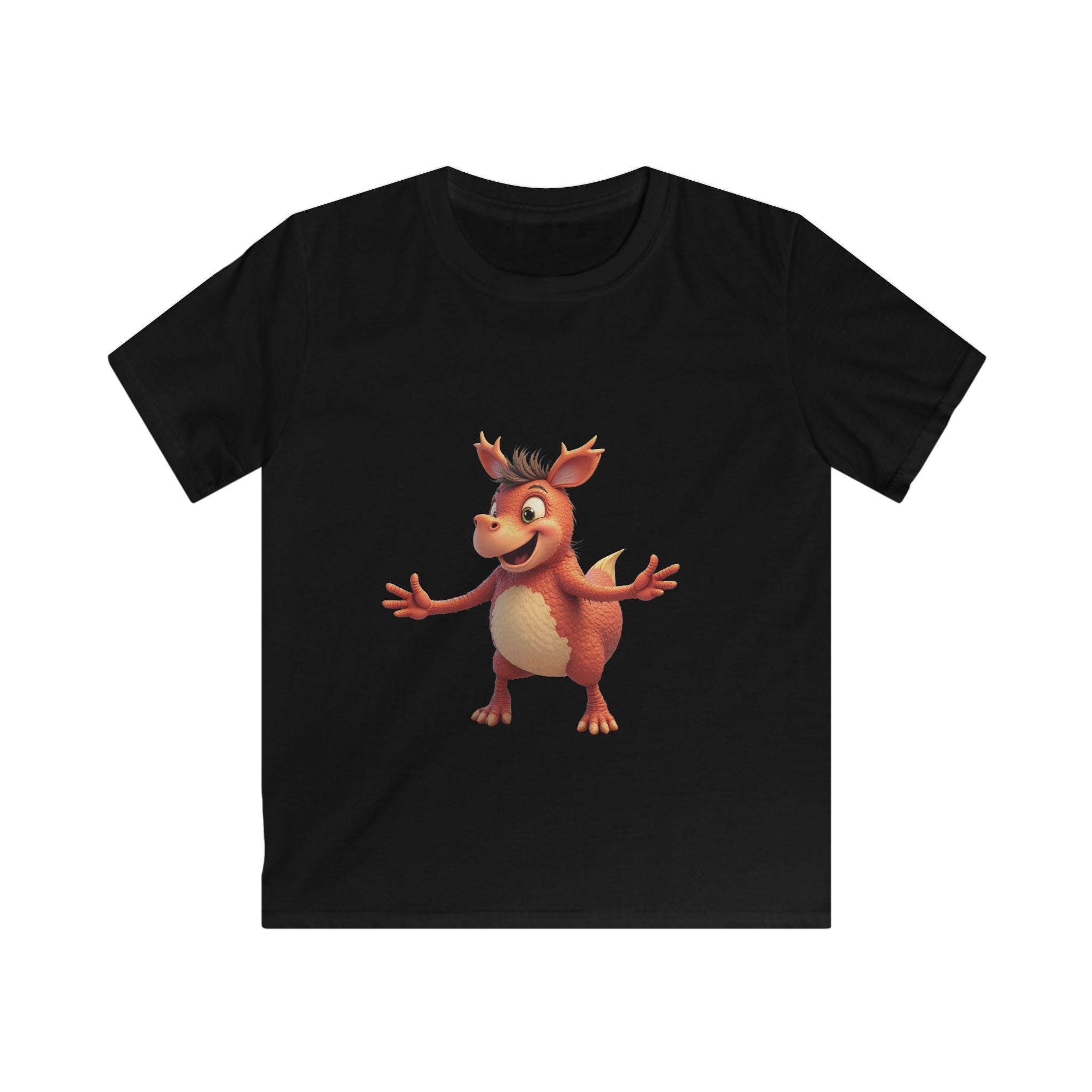 Playful Orange Fantasy Monster Kids Graphic T-Shirt