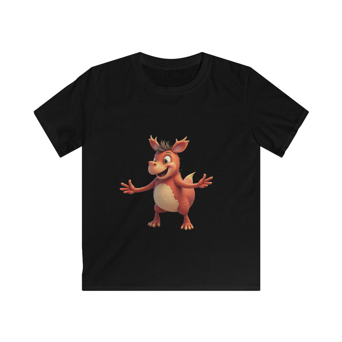 Playful Orange Fantasy Monster Kids Graphic T-Shirt