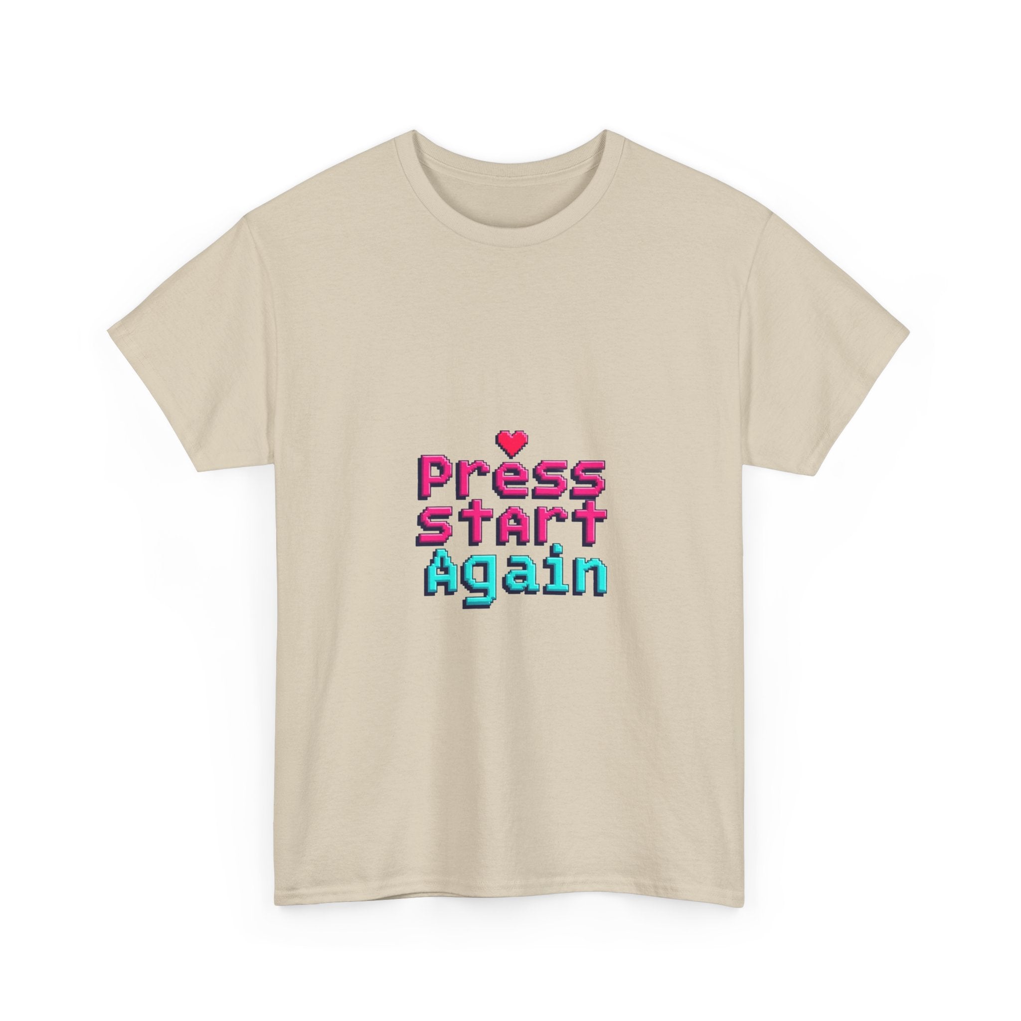 'Press Start Again' Retro Pixel Gaming T-Shirt