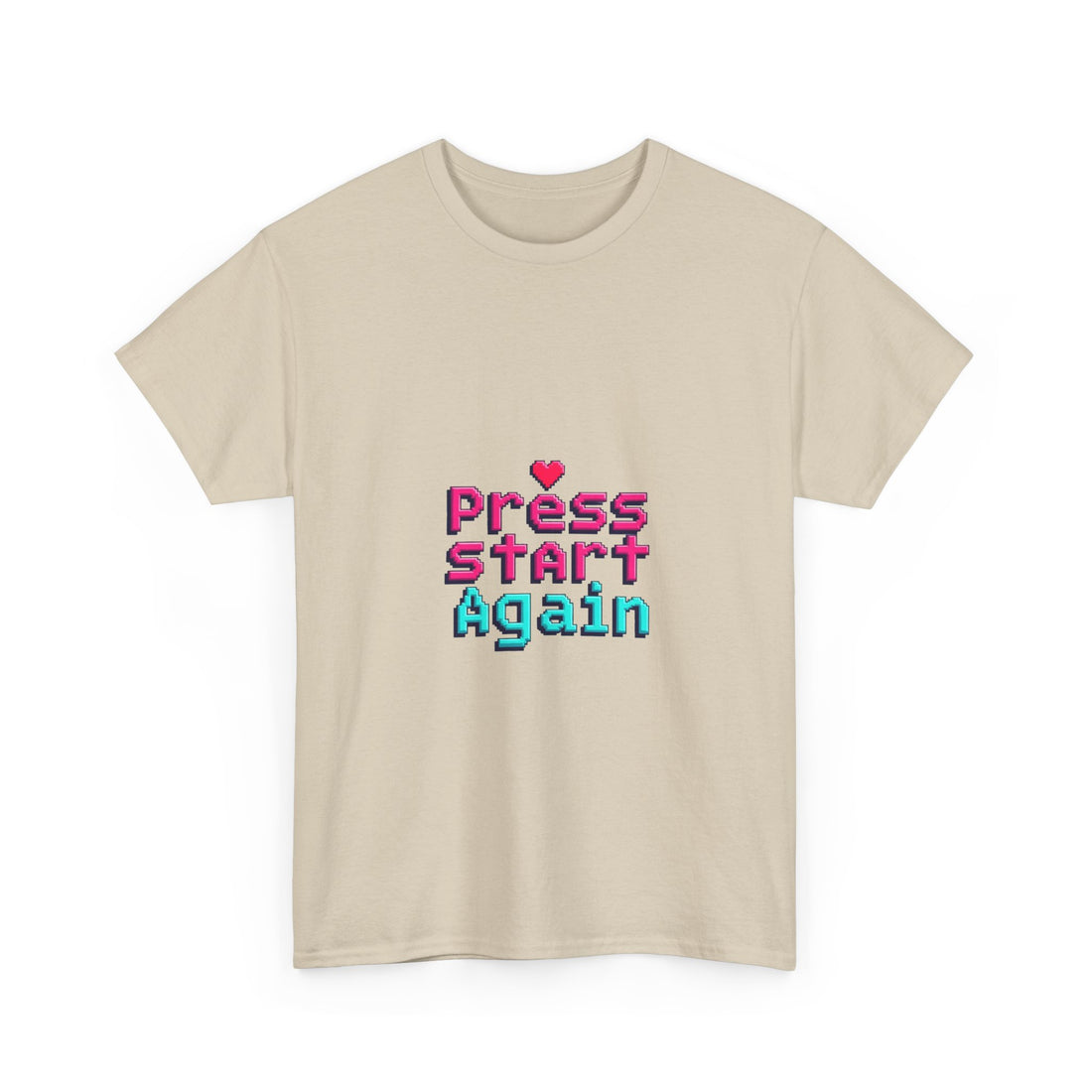 'Press Start Again' Retro Pixel Gaming T-Shirt
