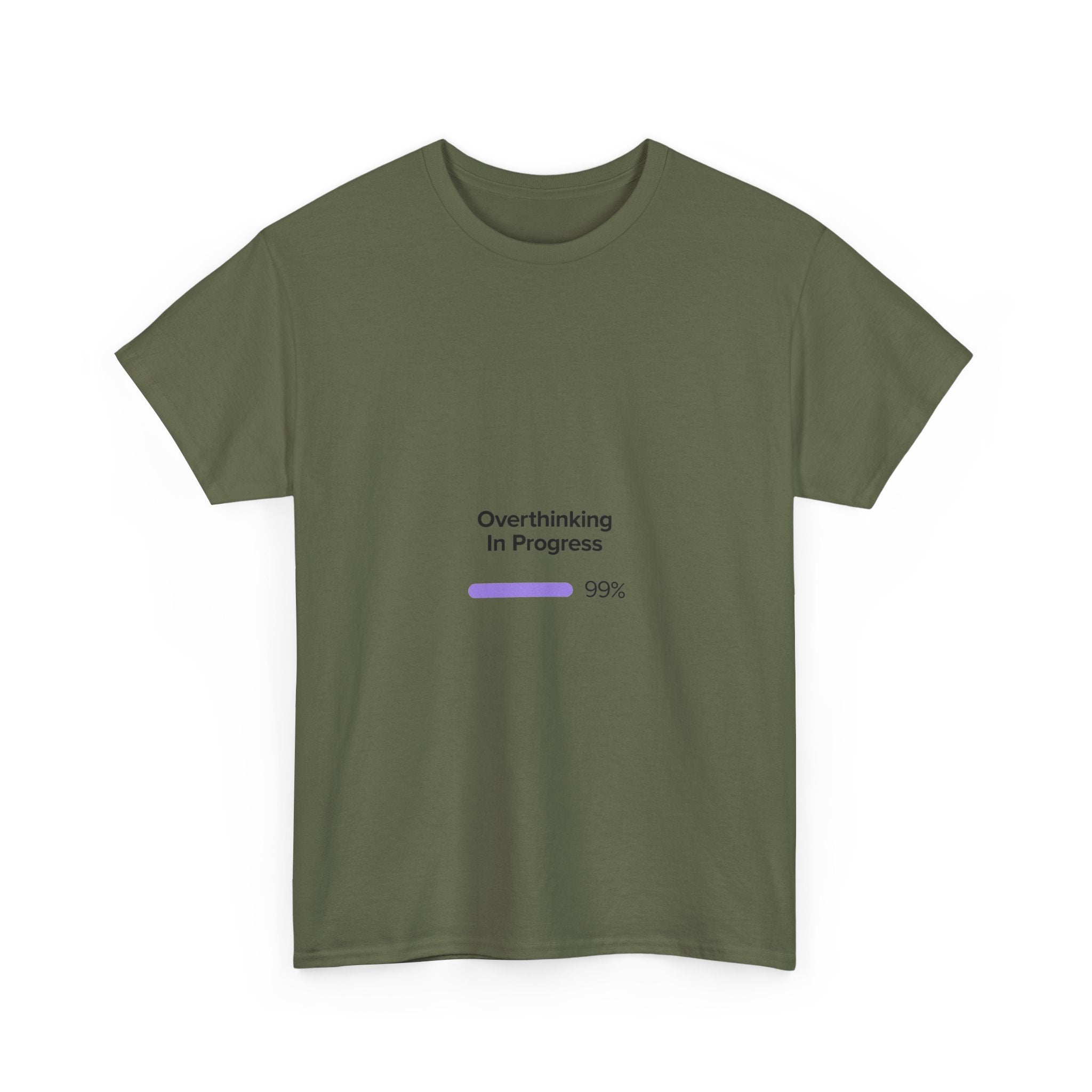 'Overthinking In Progres' Loading Bar Graphic T‑Shirt