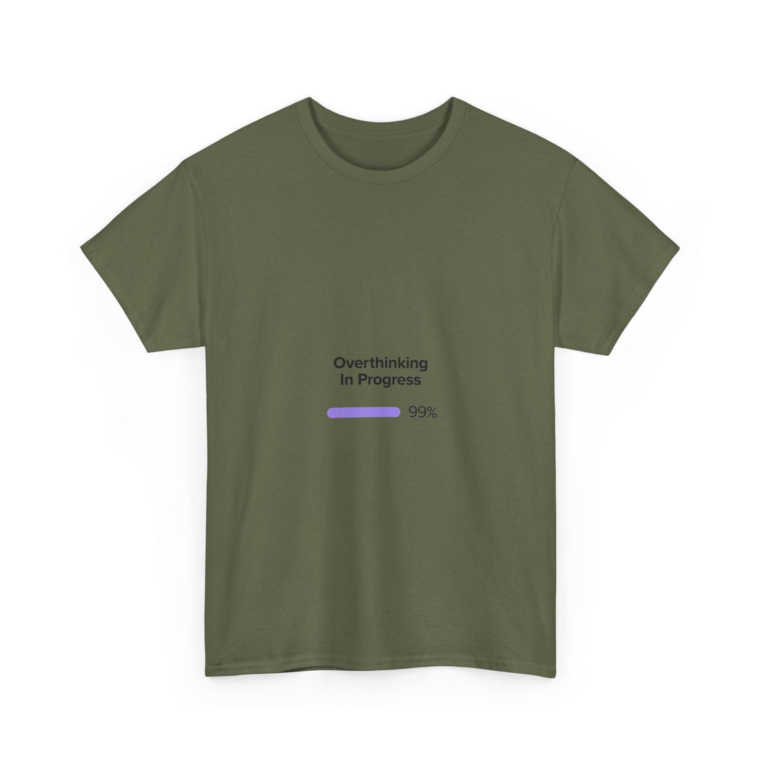 'Overthinking In Progres' Loading Bar Graphic T‑Shirt