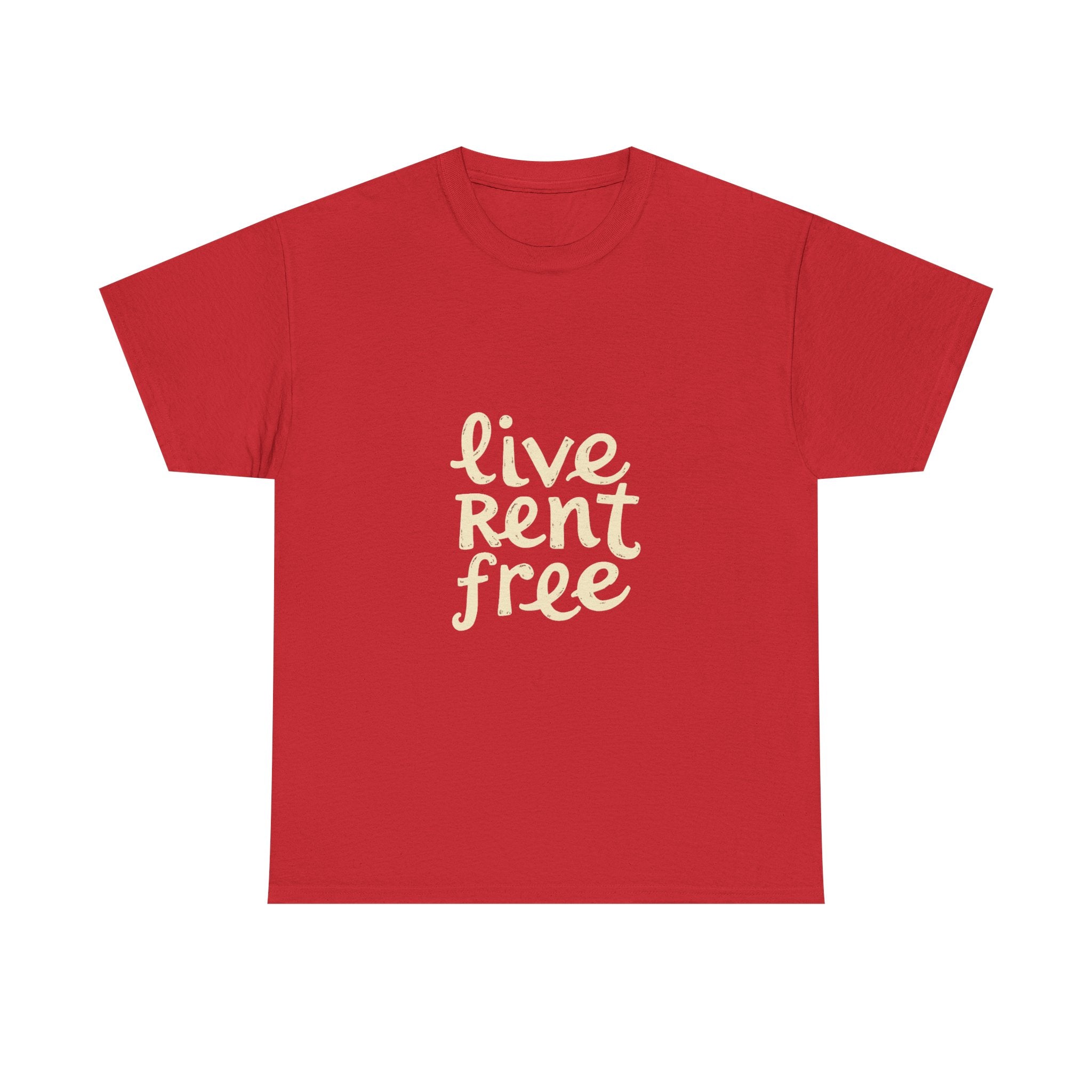 'Live Rent Free' T-Shirt Retro Script Graphic T-Shirt