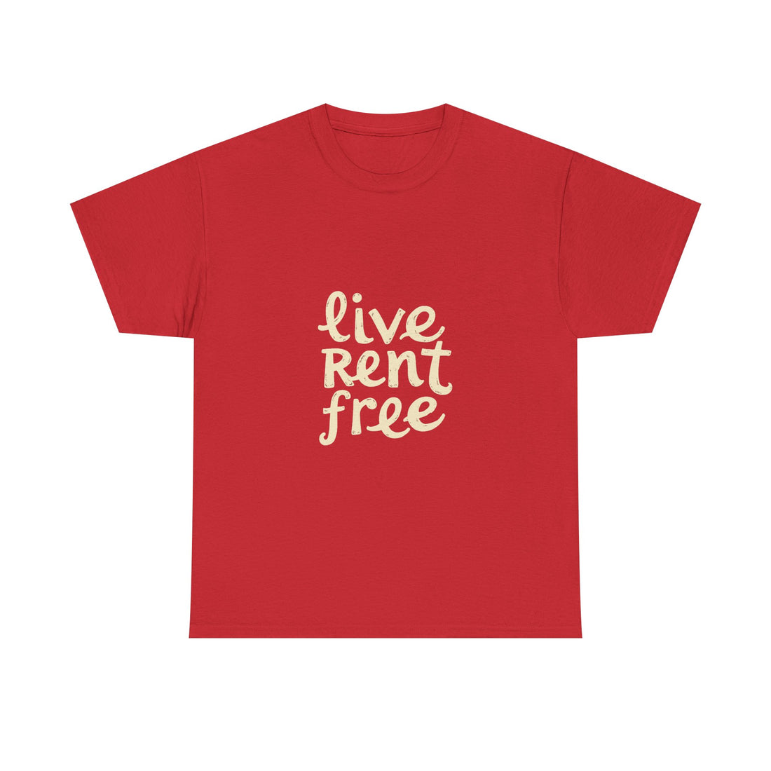 'Live Rent Free' T-Shirt Retro Script Graphic T-Shirt