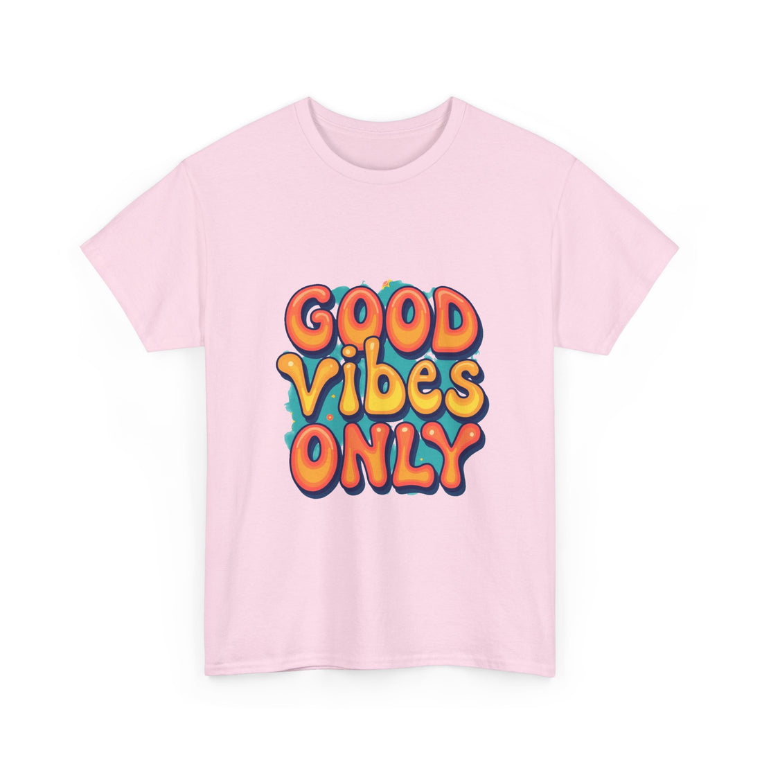 'Good Vibes Only' Retro Colorful Positive Graphic T-Shirt