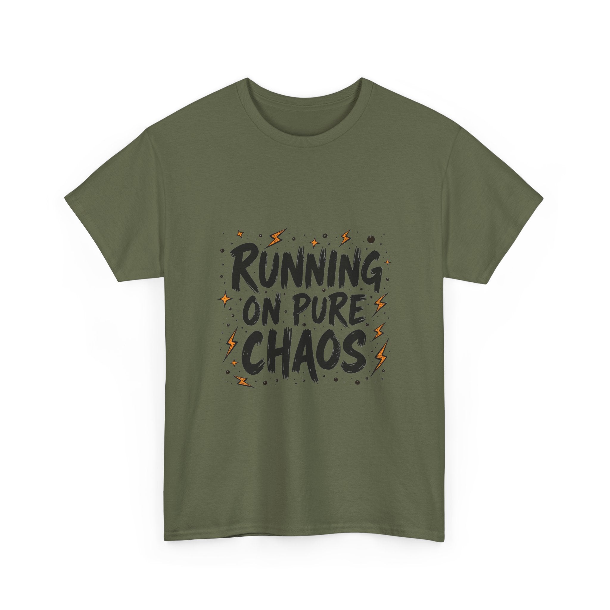 'Running On Pure Chaos' Funny Graphic T‑Shirt