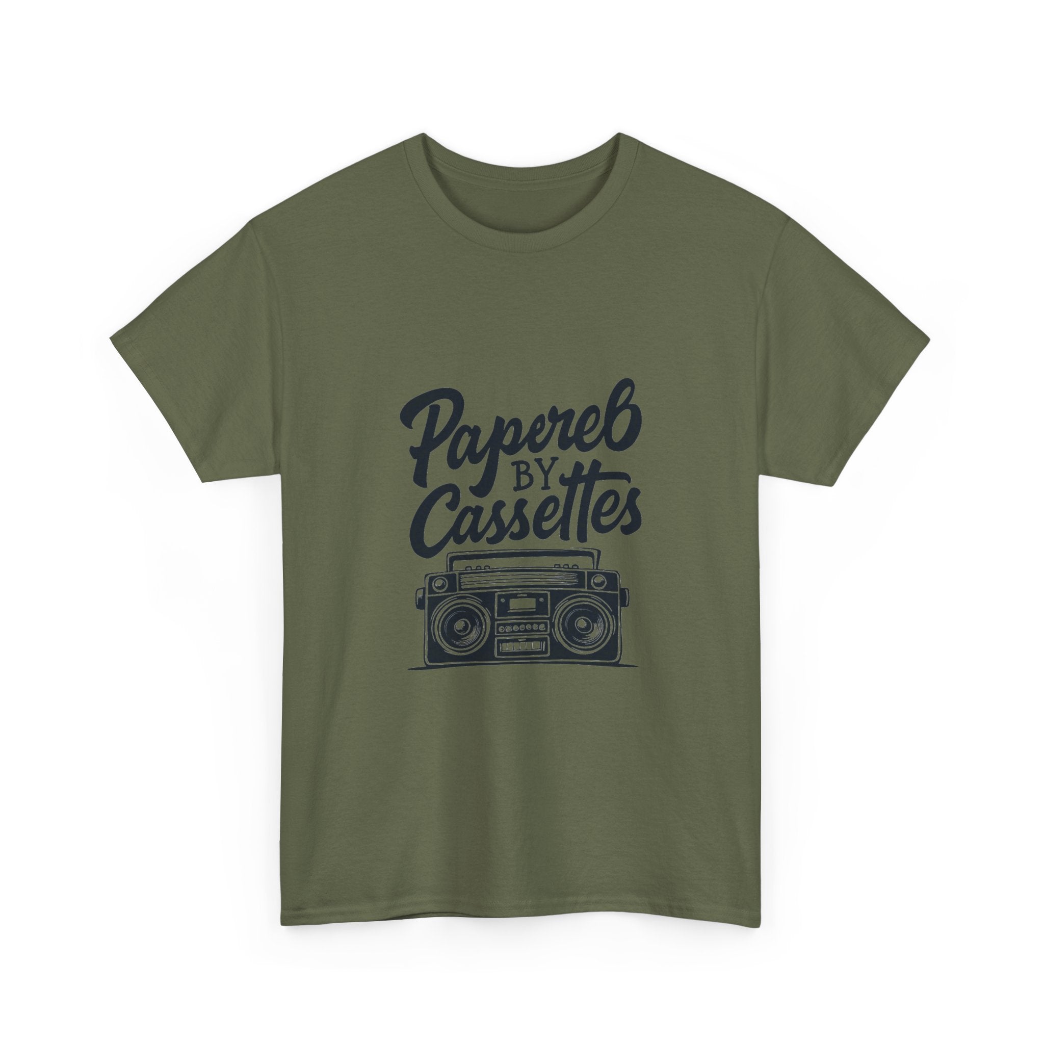 'Papered by Cassettes' Vintage Boombox Tee