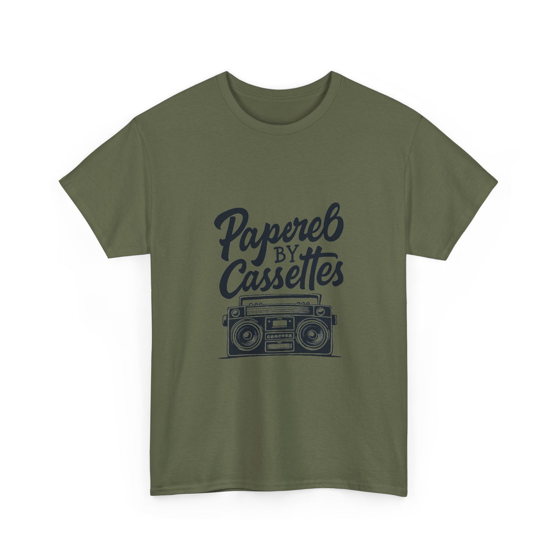 'Papered by Cassettes' Vintage Boombox Tee