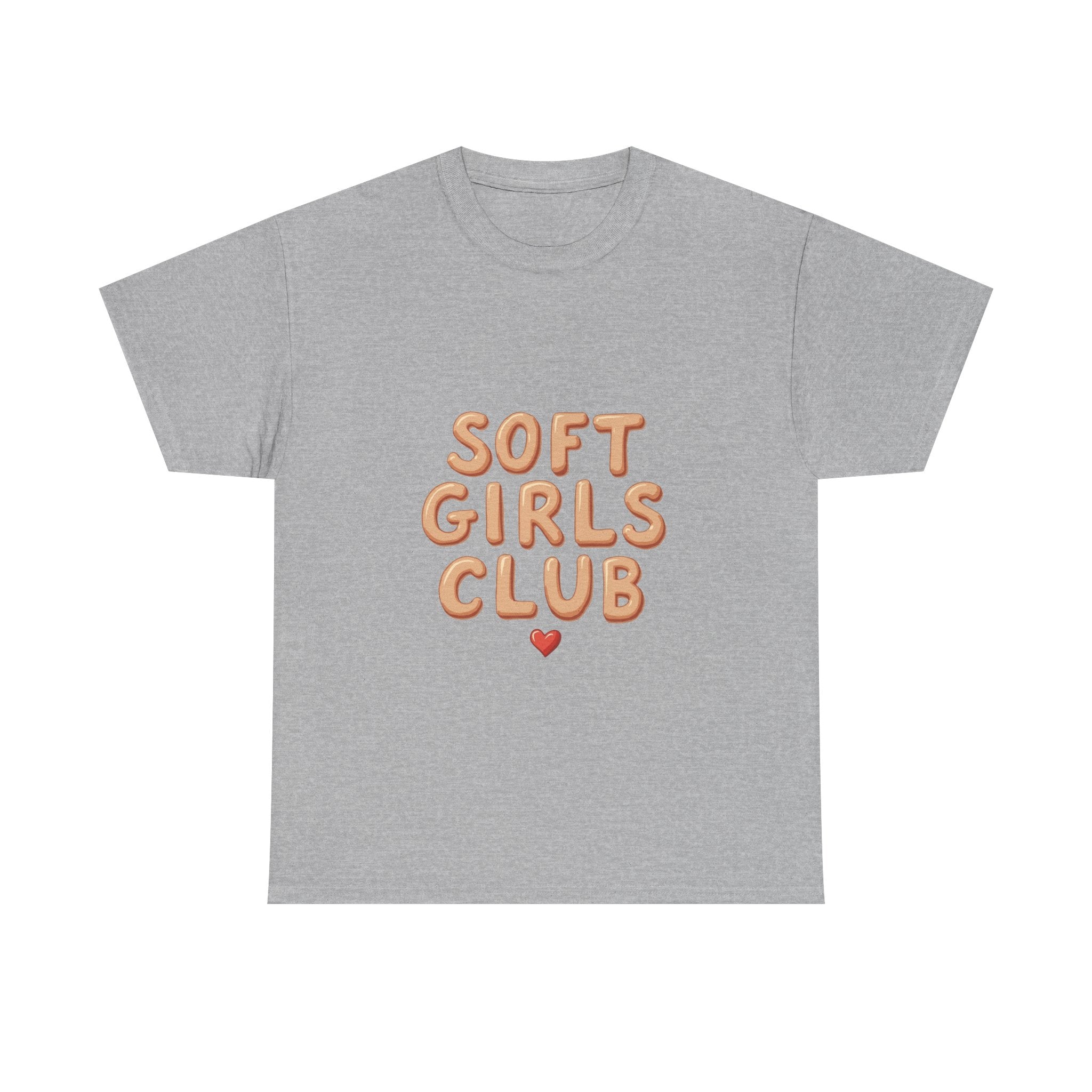 Soft Girls Club Cute Bubble Letter Graphic T-Shirt