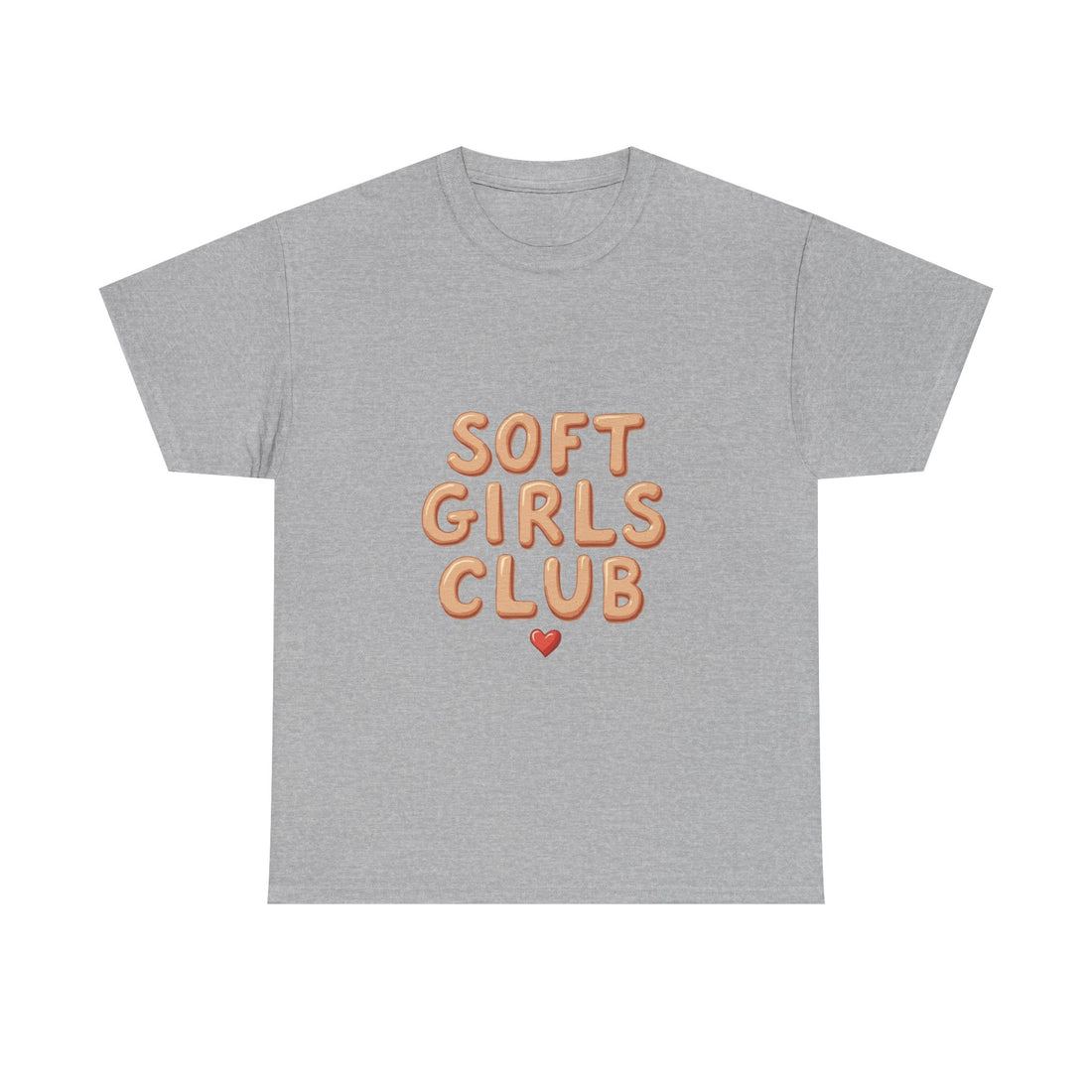 Soft Girls Club Cute Bubble Letter Graphic T-Shirt