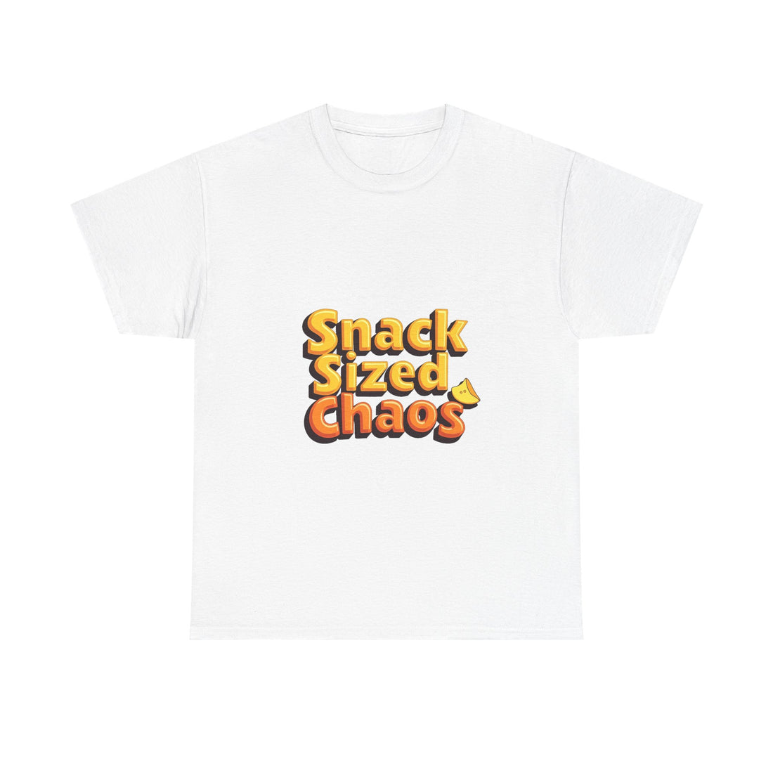 'Snack Sized Chaos' Funny Retro Snack Graphic T-Shirt