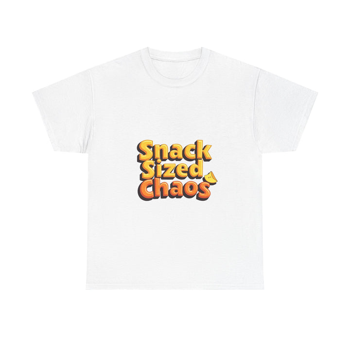 'Snack Sized Chaos' Funny Retro Snack Graphic T-Shirt