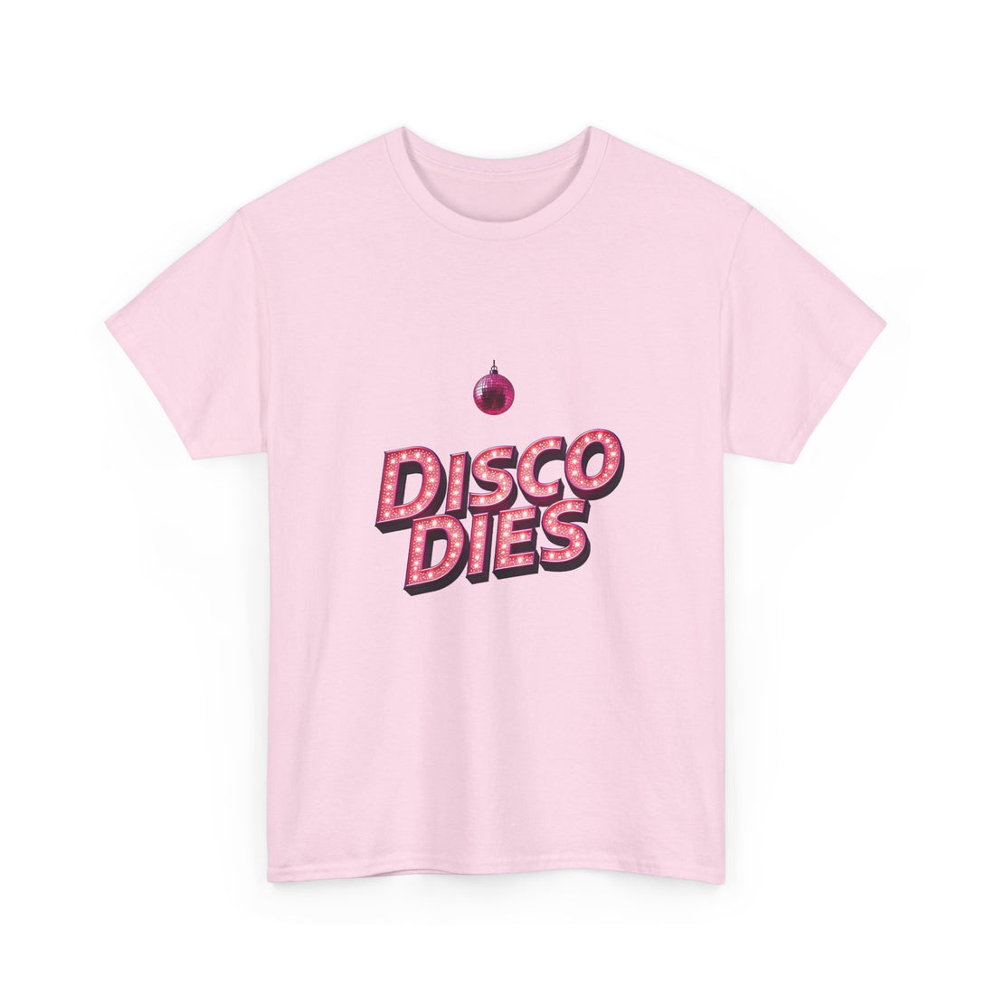 'Disco Dies' Retro Glitter Disco Ball T-Shirt