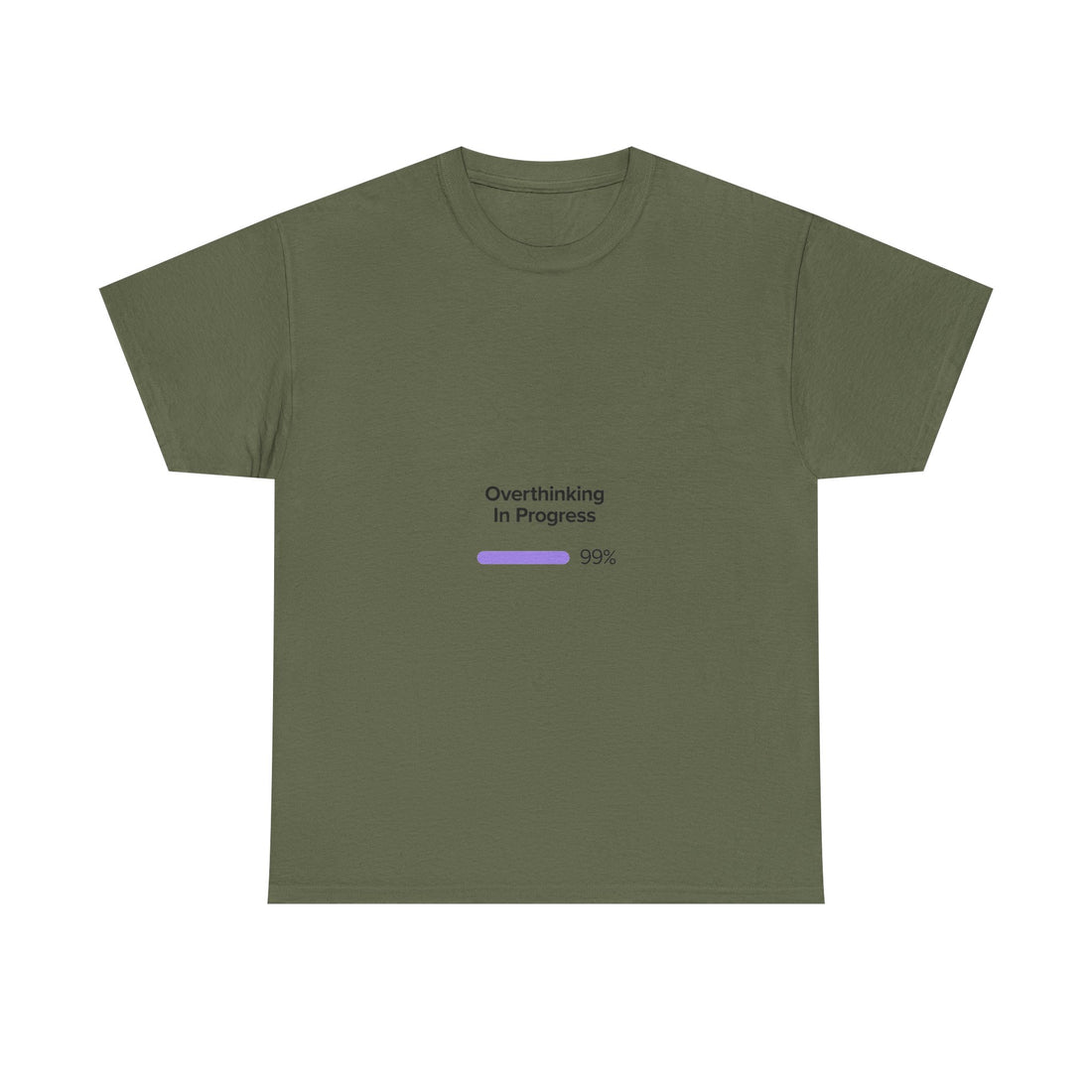 'Overthinking In Progres' Loading Bar Graphic T‑Shirt