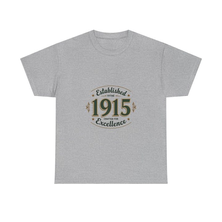 '1915 Established Excellence' Vintage Anniversary T-Shirt