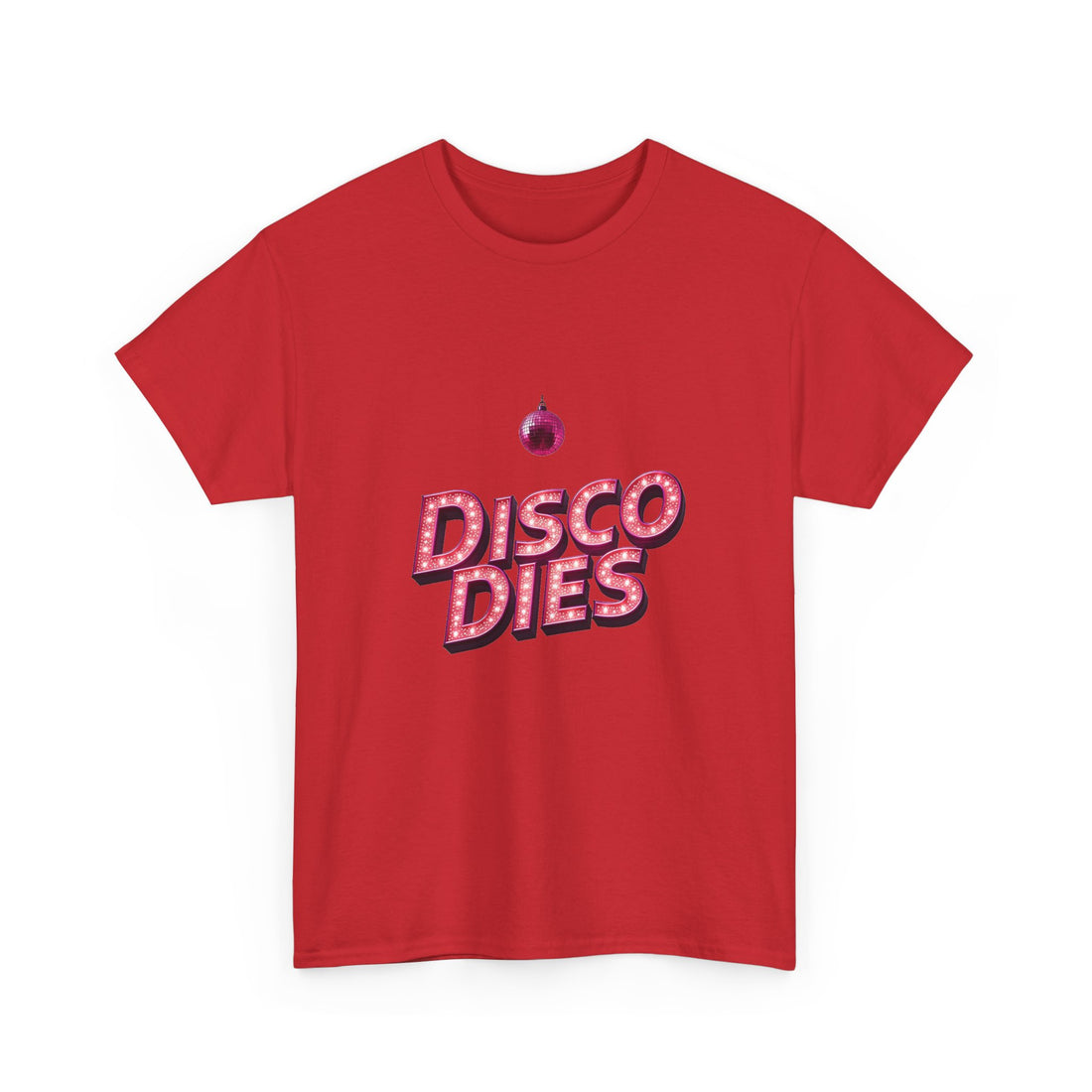 'Disco Dies' Retro Glitter Disco Ball T-Shirt
