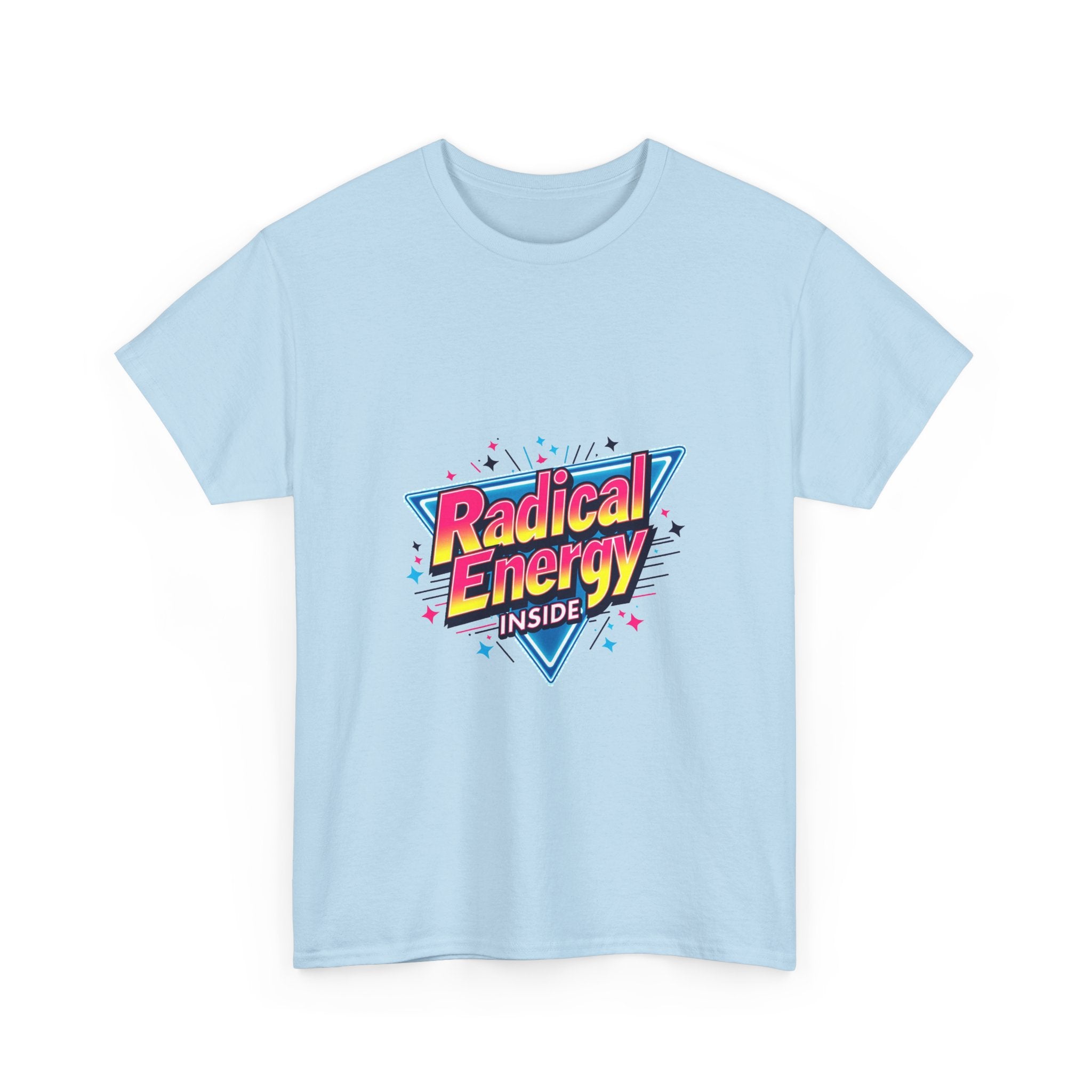 Retro 80s Neon 'Radical Energy Inside' Graphic T-Shirt