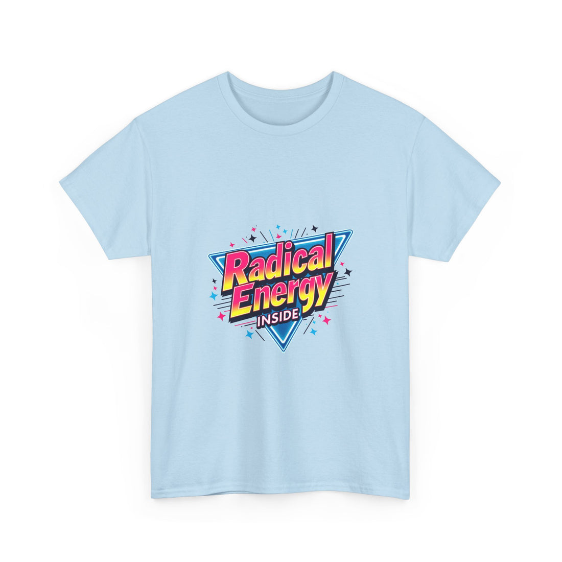 Retro 80s Neon 'Radical Energy Inside' Graphic T-Shirt