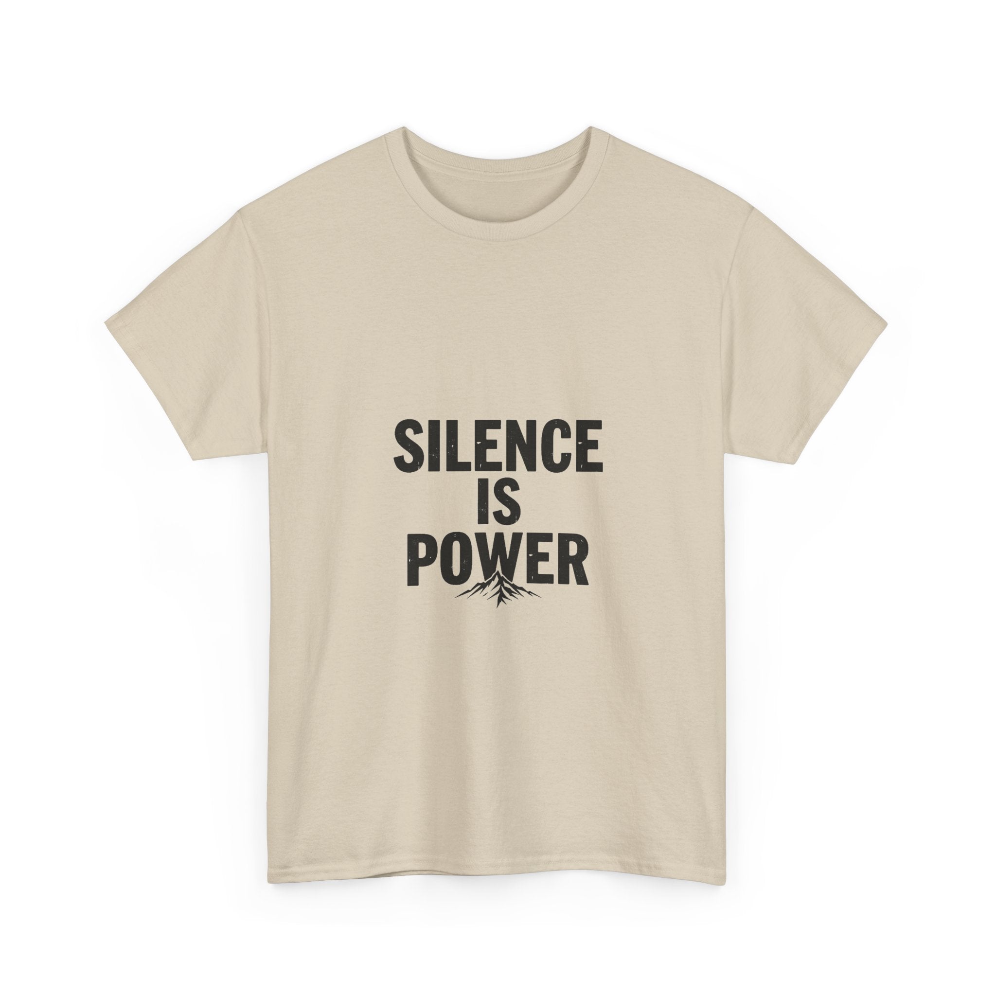 'Silence Is Power' Minimalist Motivational Cotton Shirt