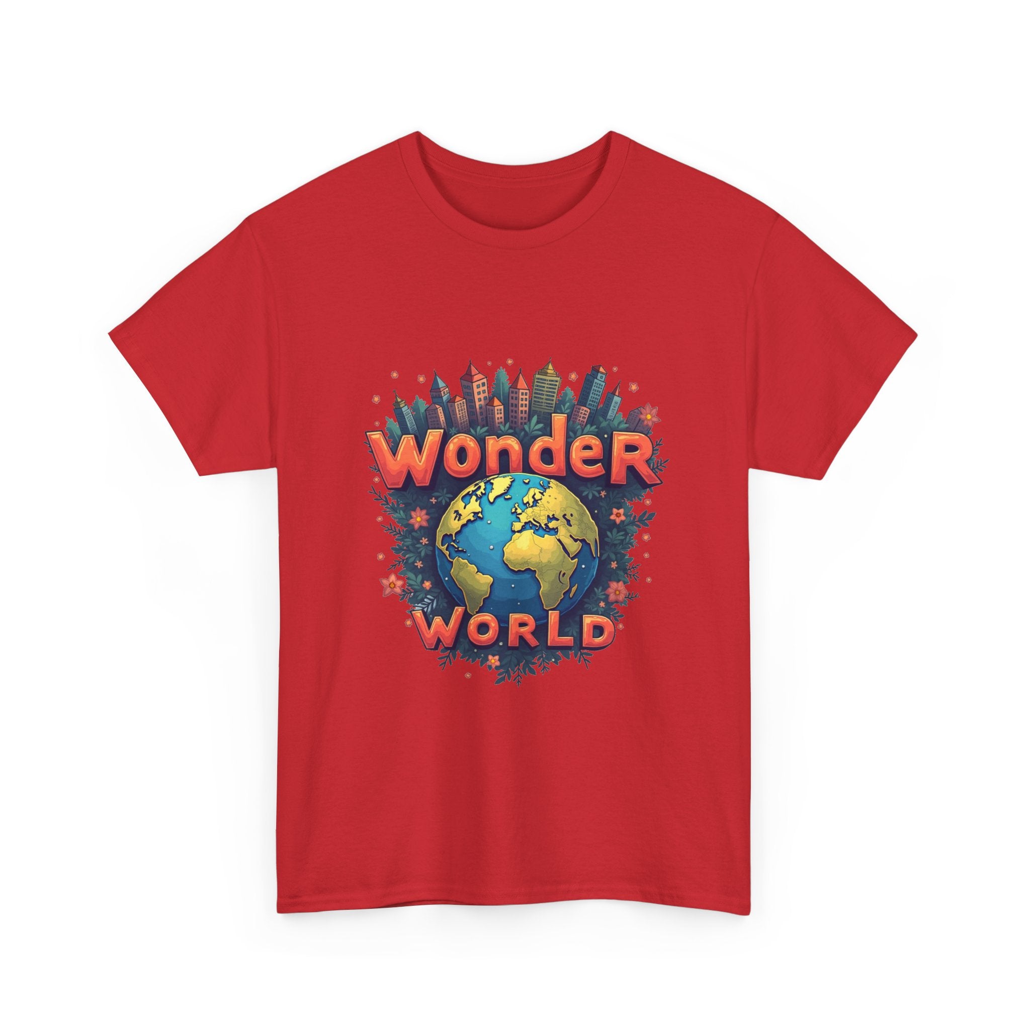 Wonder World Retro Earth Graphic T-Shirt for Travel Lovers