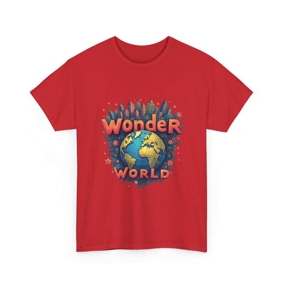 Wonder World Retro Earth Graphic T-Shirt for Travel Lovers