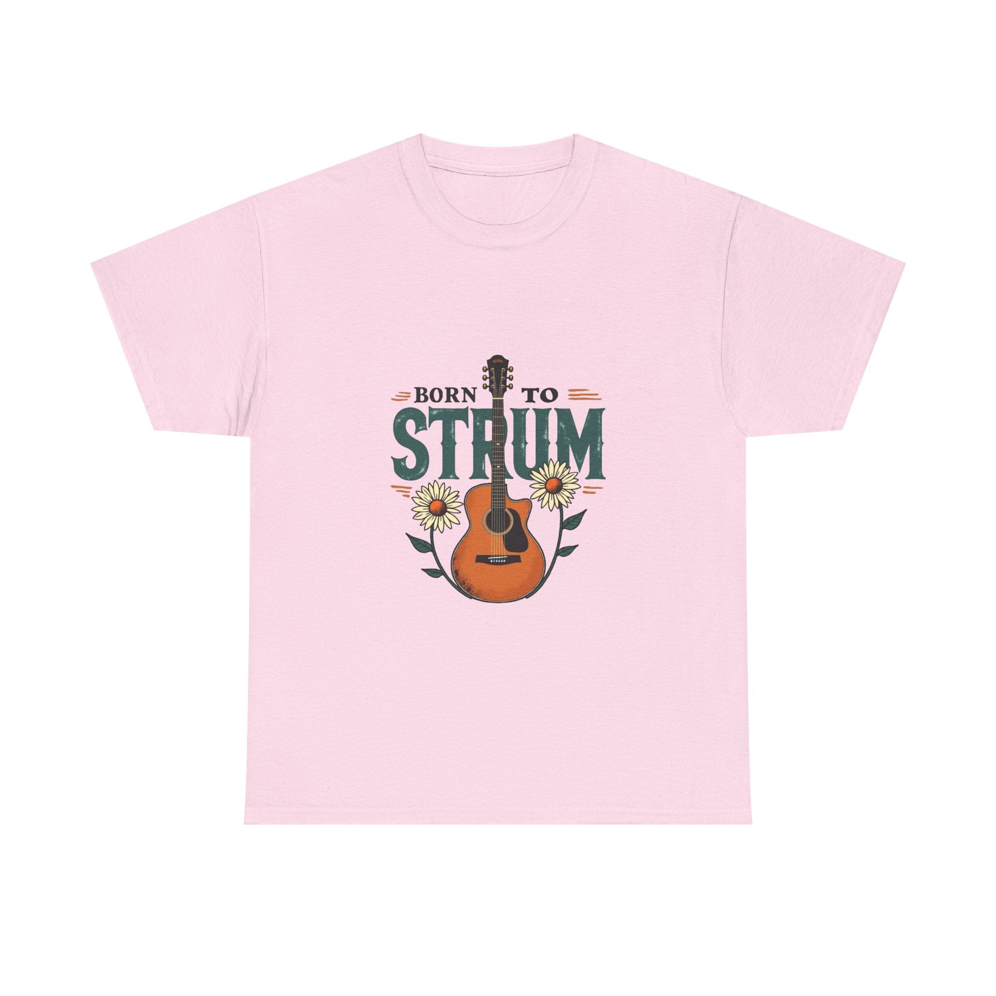 Born to Strum Acoustic Guitar T-Shirt for Musicians & Music Lovers