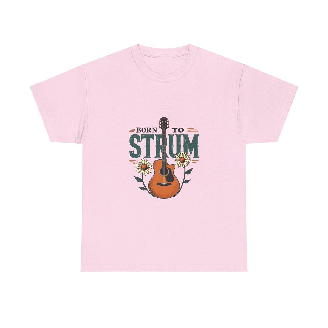 Born to Strum Acoustic Guitar T-Shirt for Musicians & Music Lovers