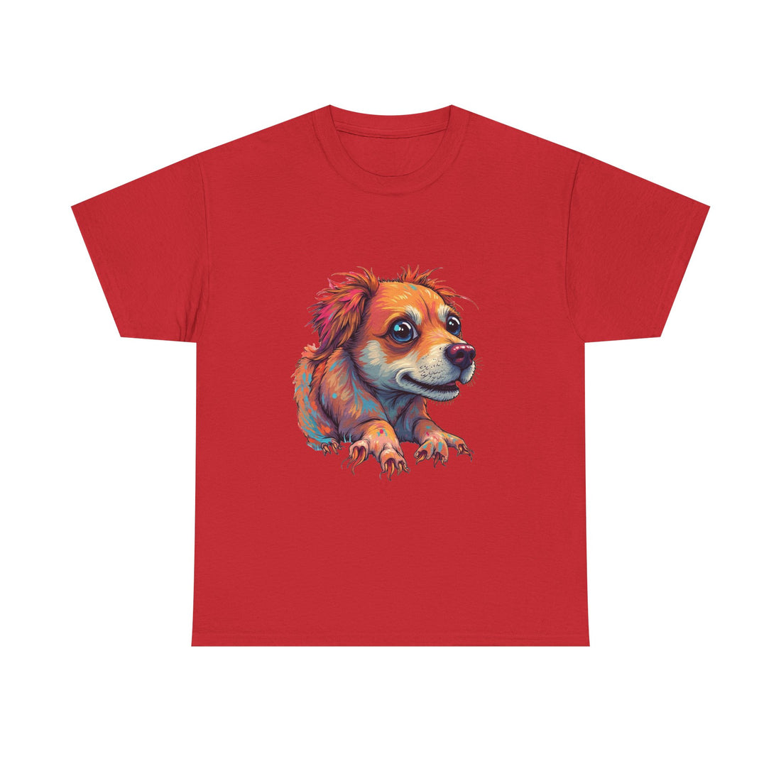 Dog Portrait Colorful Cute Puppy Graphic T-Shirt