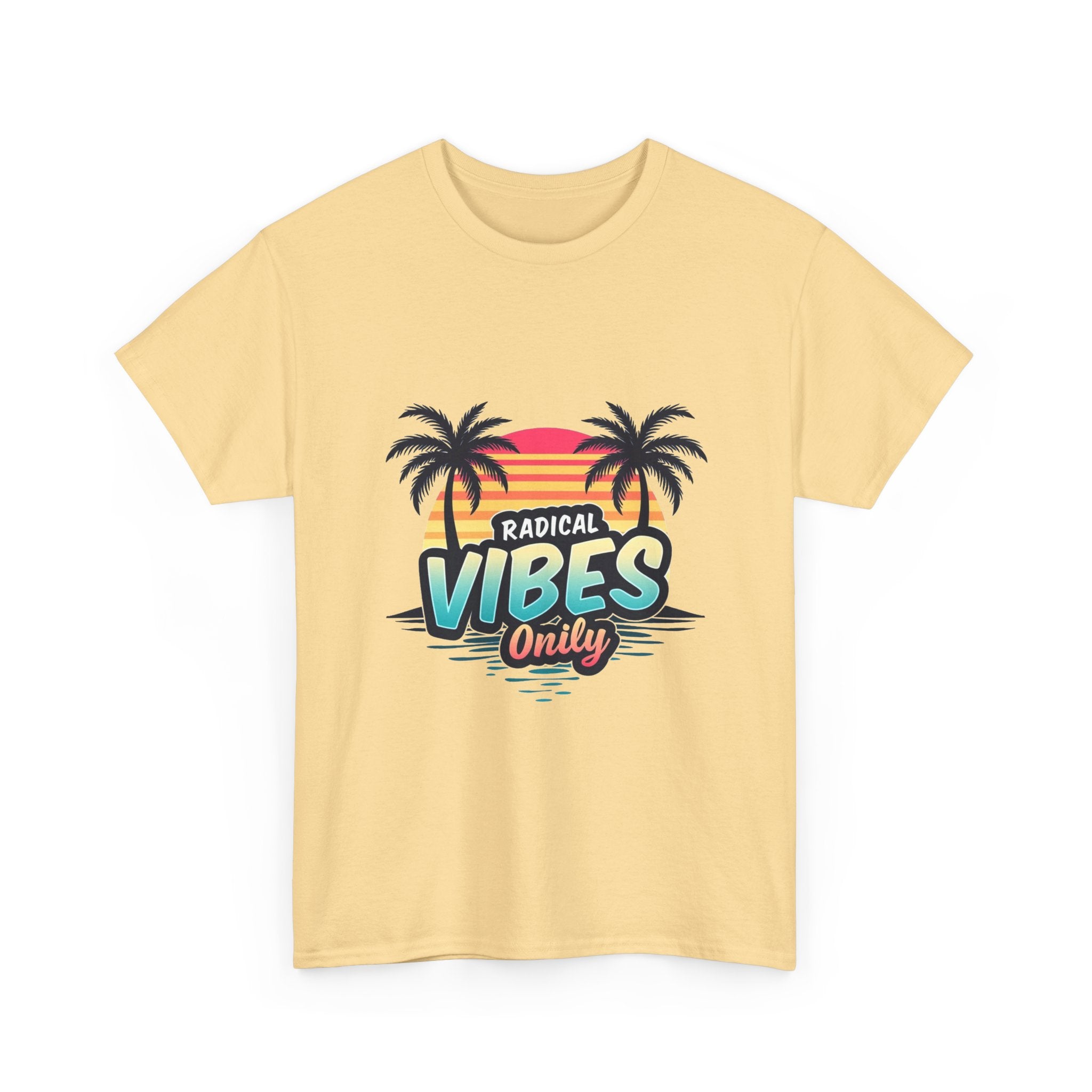 'Radical Vibes' Only  Retro Palm Sunset Beach T-Shirt