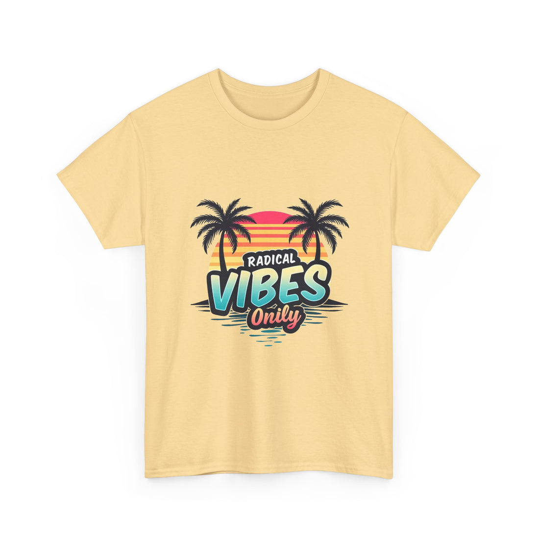 'Radical Vibes' Only  Retro Palm Sunset Beach T-Shirt