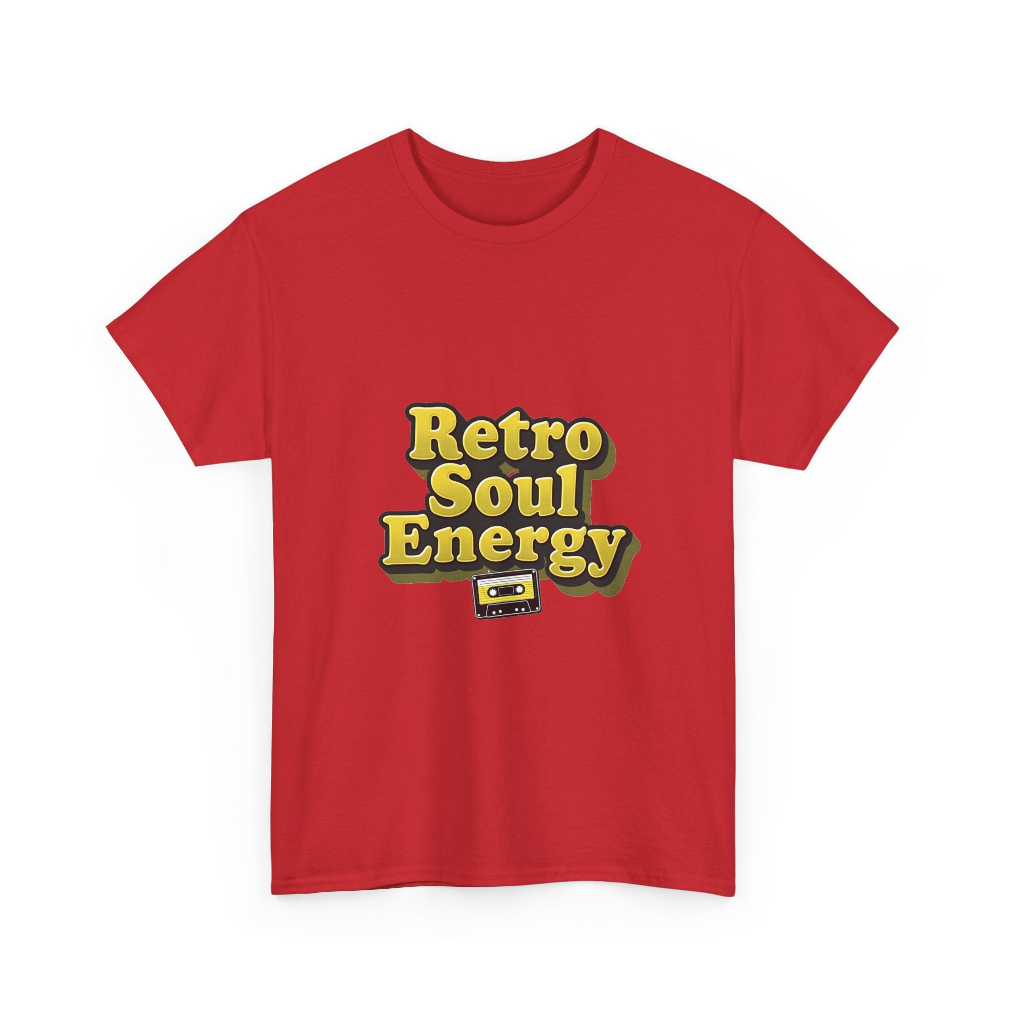 'Retro Soul Energy'  Vintage Vibe Graphic T-Shirt with Cassette Design