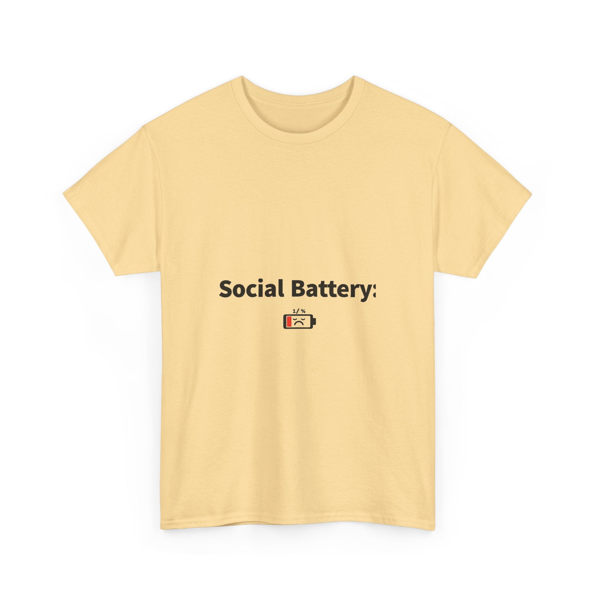 Social Battery Low  Funny Introvert T‑Shirt