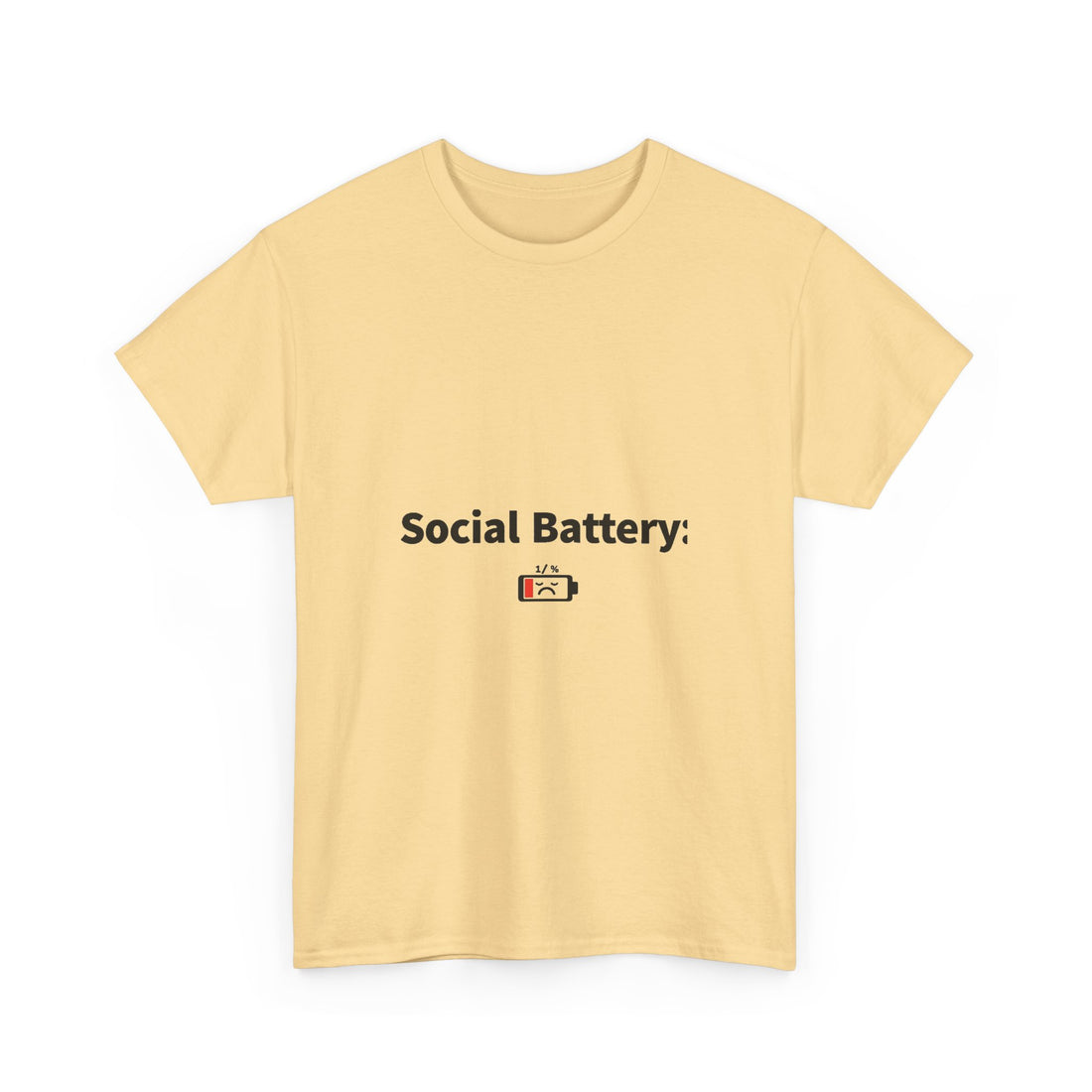 Social Battery Low  Funny Introvert T‑Shirt