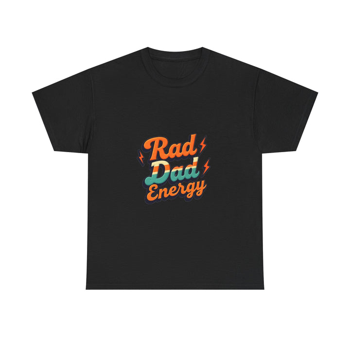 'Rad Dad Energy' Retro Lightning Fathers Day T-Shirt