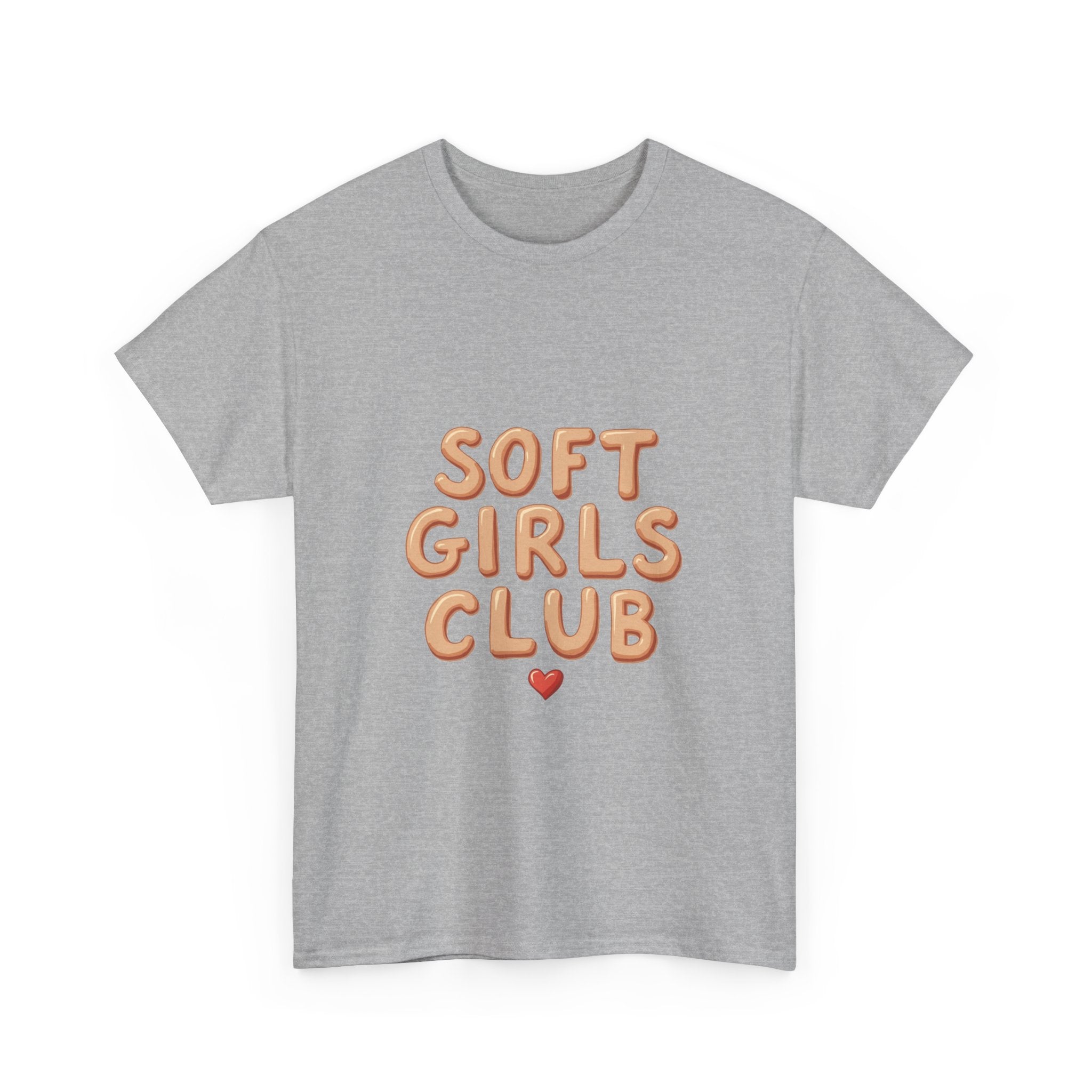 Soft Girls Club Cute Bubble Letter Graphic T-Shirt