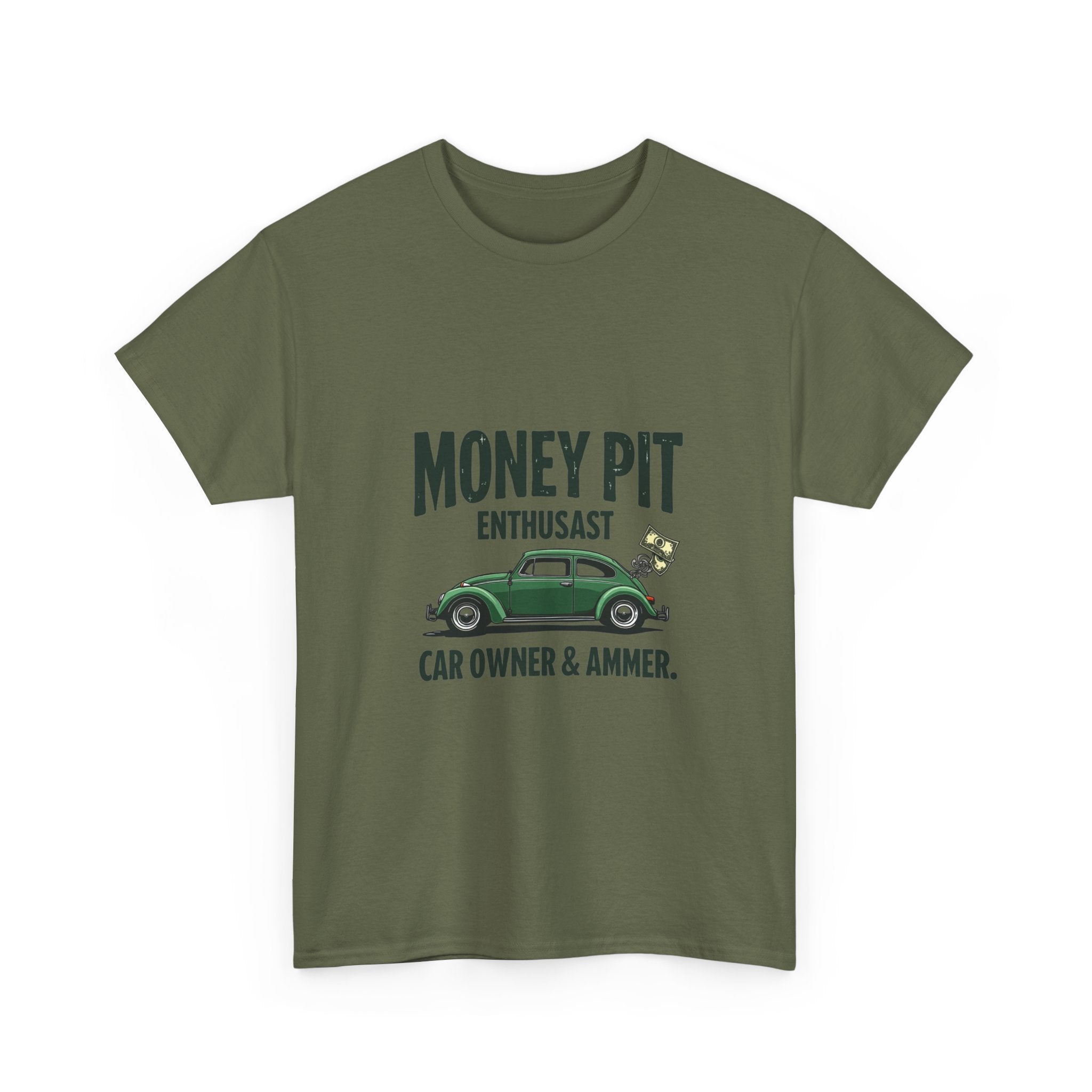 'Money Pit Enthusiast Car Ower & Ammer' Vintage Auto T-Shirt