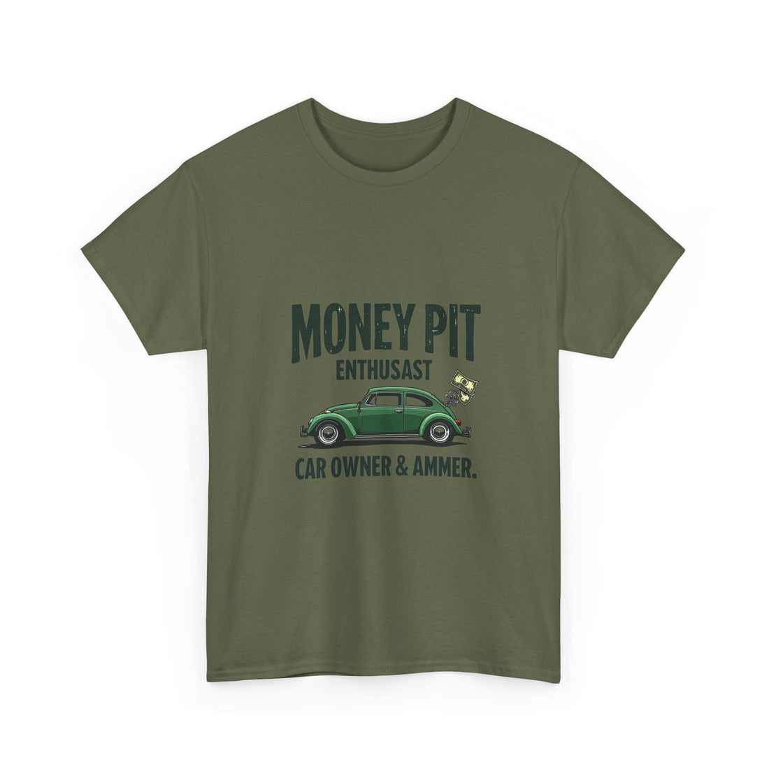 'Money Pit Enthusiast Car Ower & Ammer' Vintage Auto T-Shirt