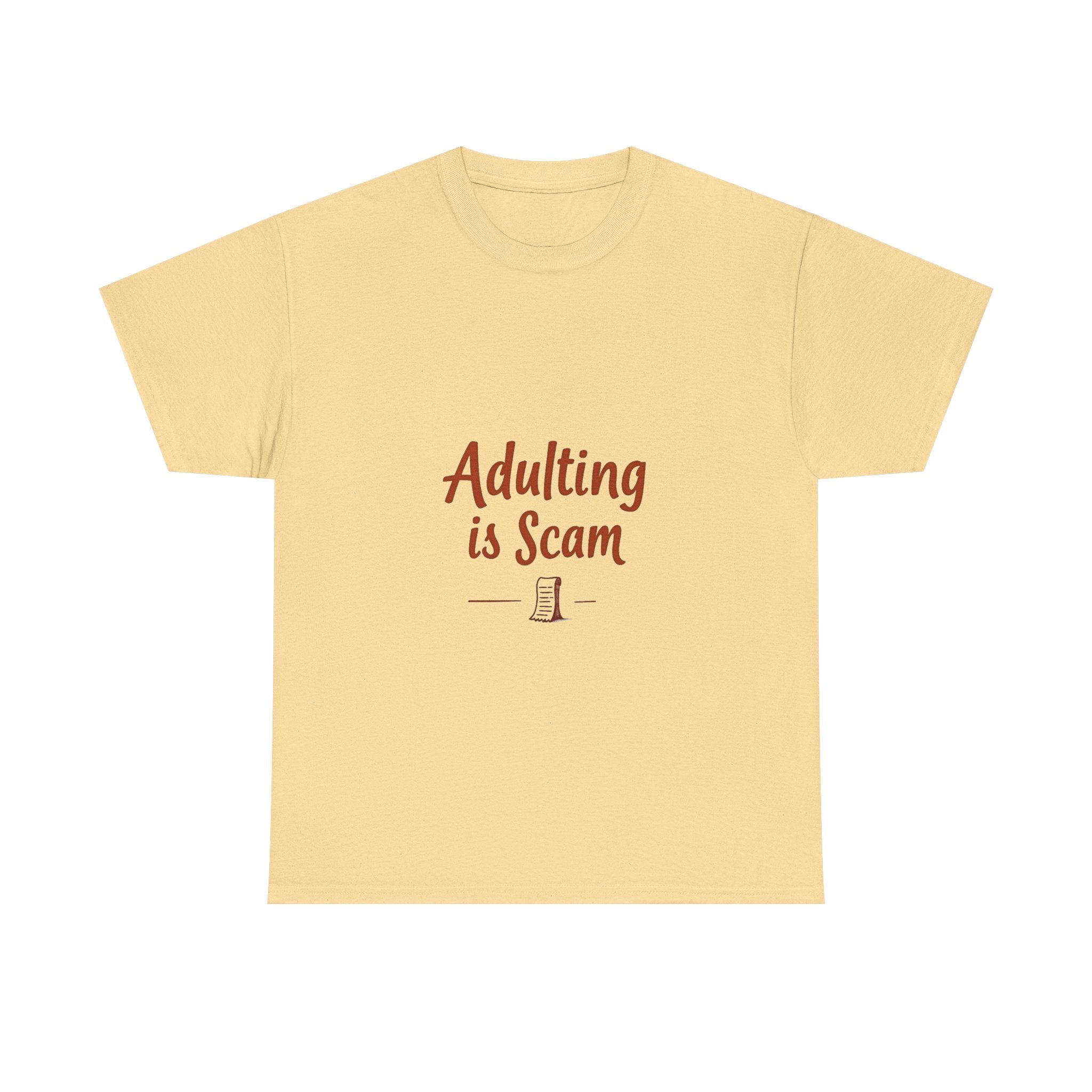 'Adulting Is Scam' Graphic T-Shirt for Young Adults