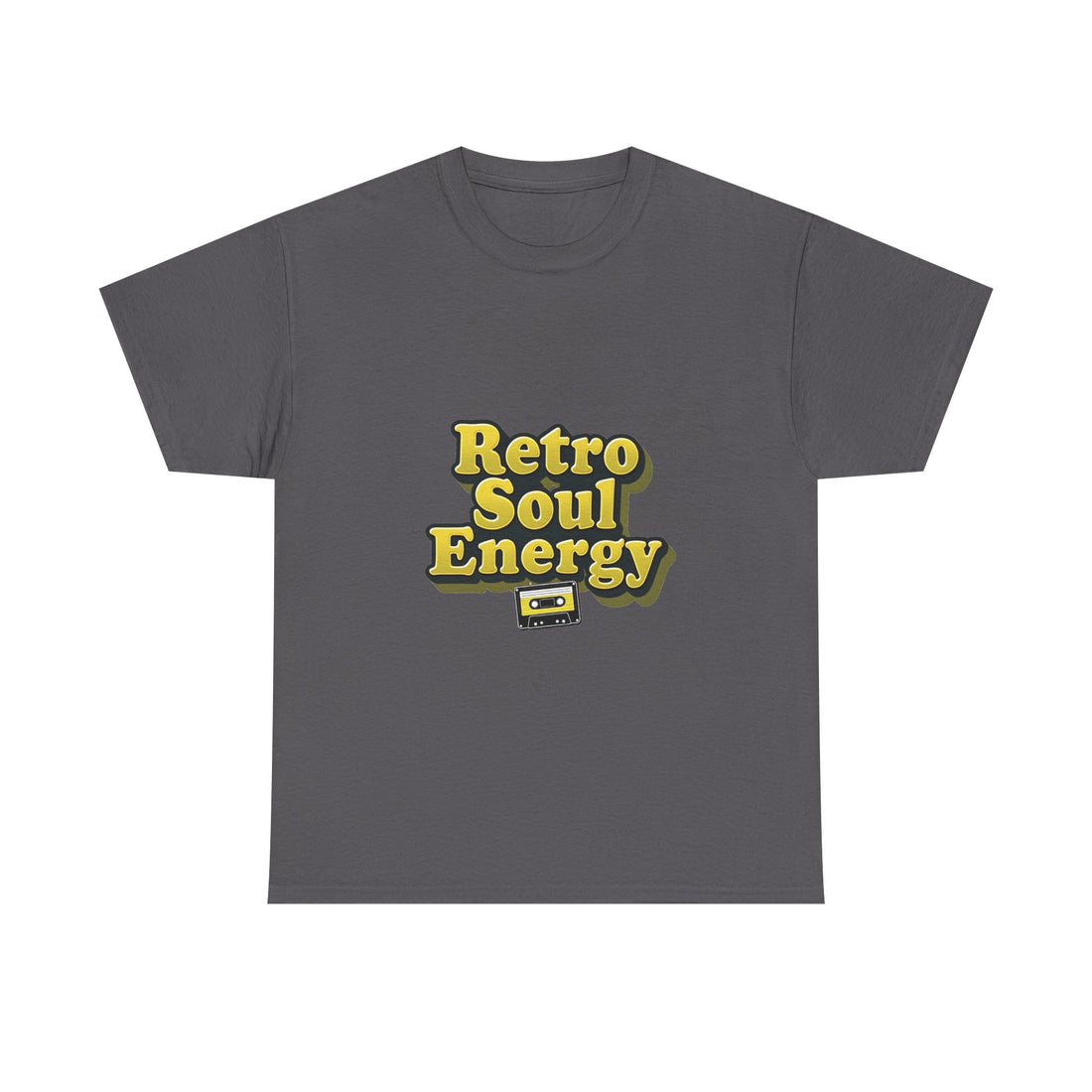 'Retro Soul Energy'  Vintage Vibe Graphic T-Shirt with Cassette Design