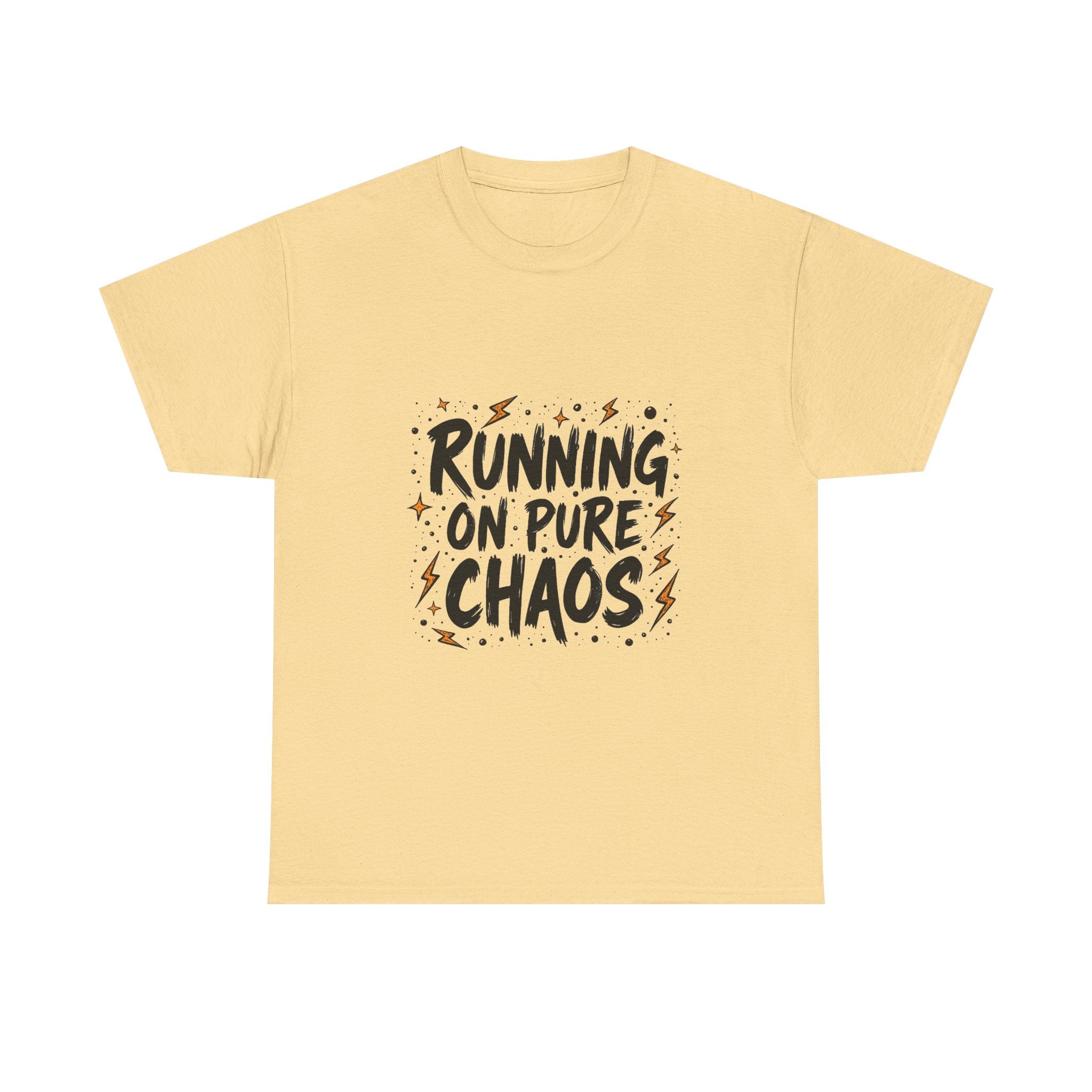 'Running On Pure Chaos' Funny Graphic T‑Shirt