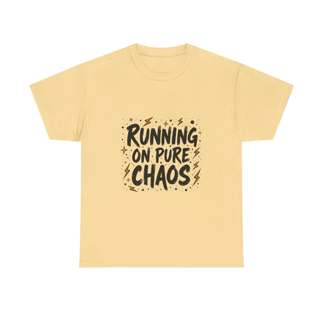 'Running On Pure Chaos' Funny Graphic T‑Shirt