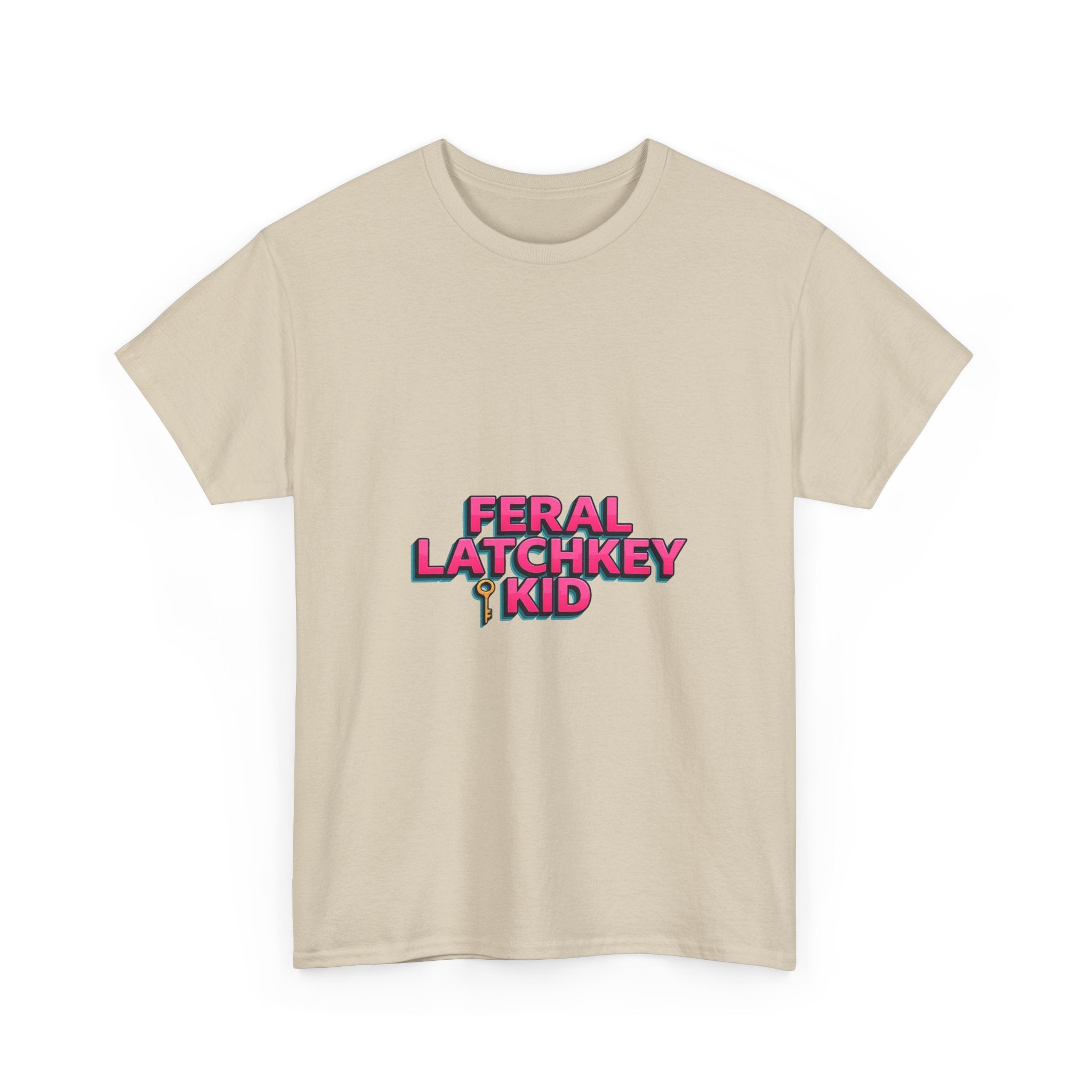 'Feral Latchkey Kid' Retro Neon Graphic T-Shirt
